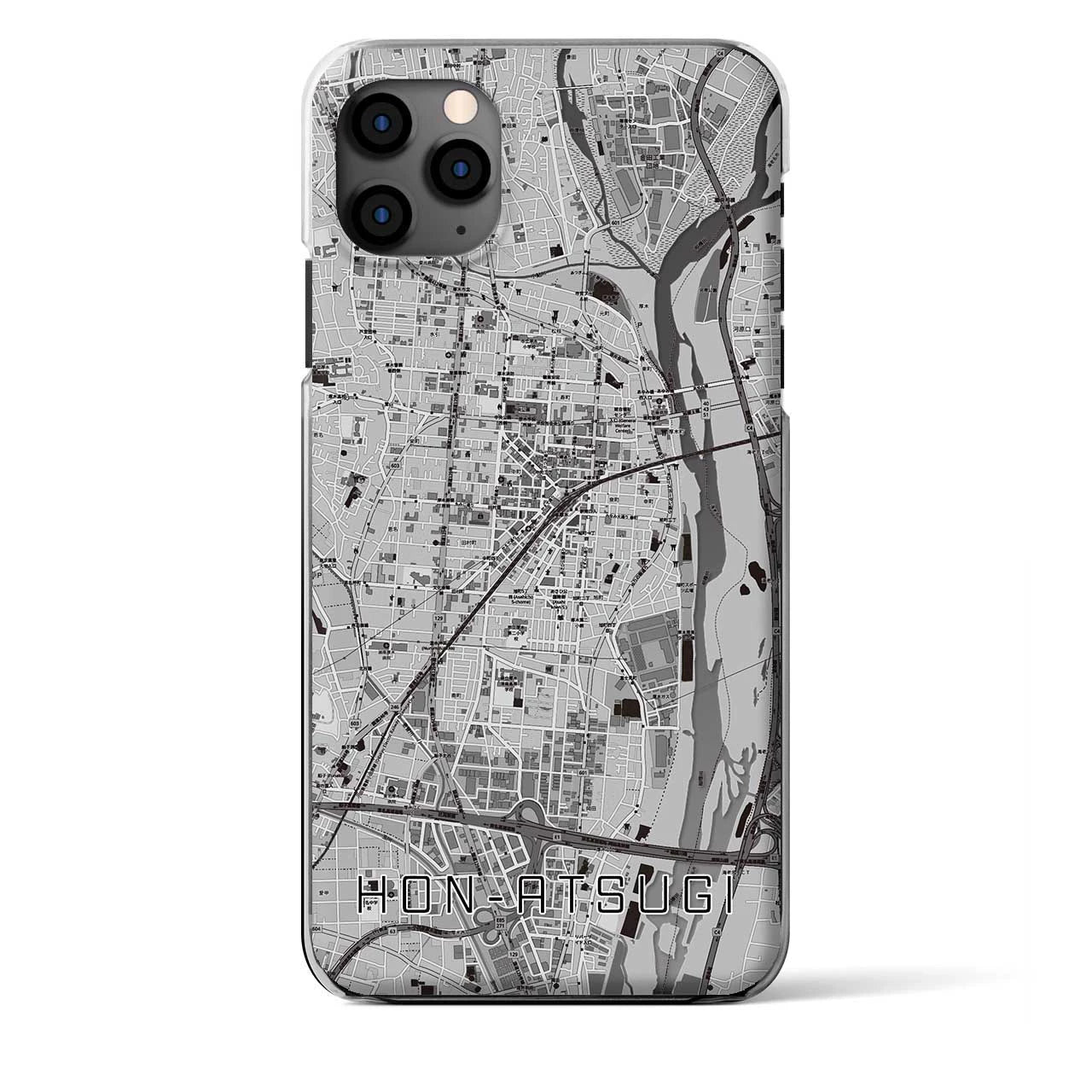 【本厚木(神奈川県)】地図柄iPhoneケース(クリアタイプ)