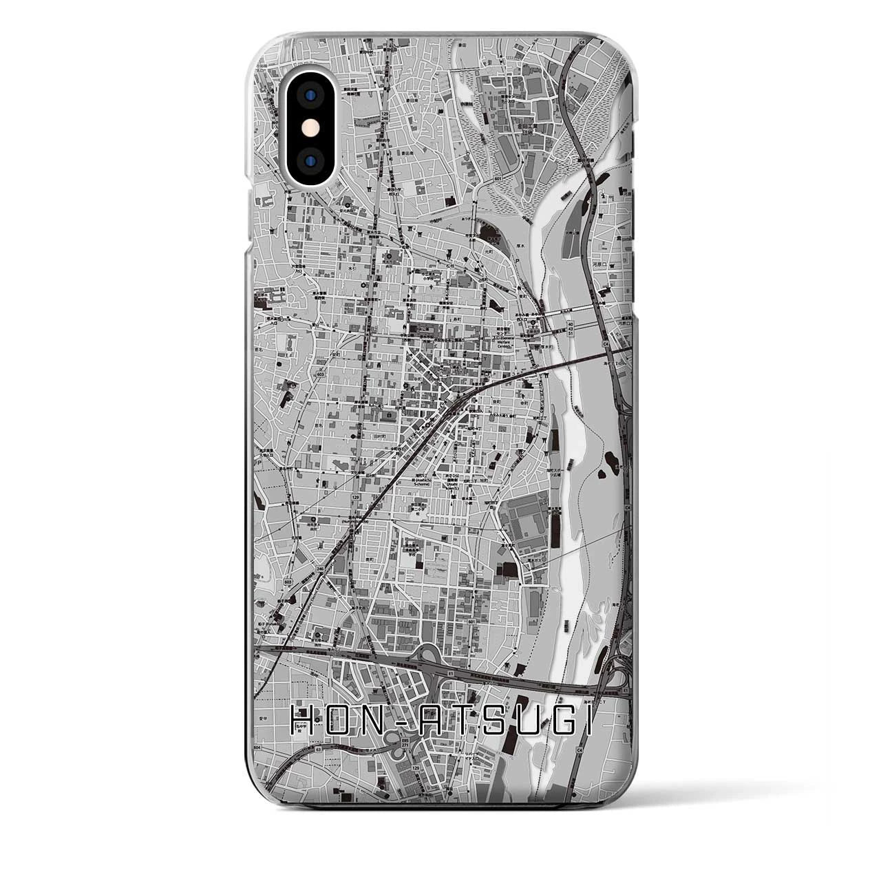 【本厚木(神奈川県)】地図柄iPhoneケース(クリアタイプ)