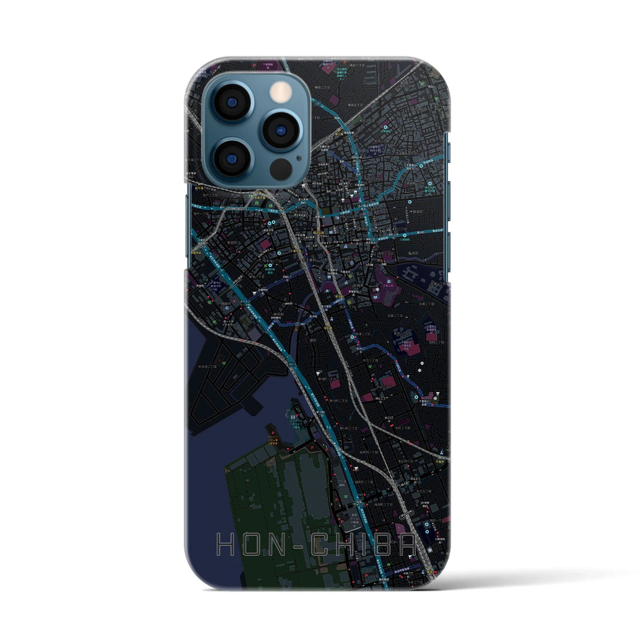 【本千葉(千葉県)】地図柄iPhoneケース(バックカバータイプ)