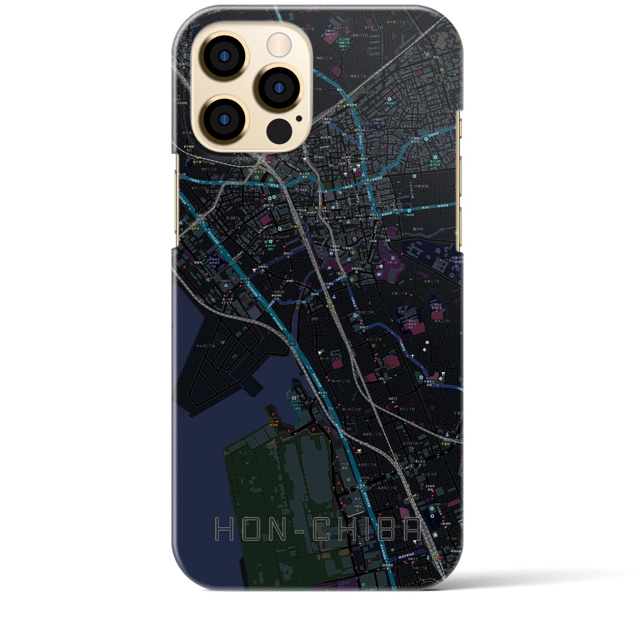 【本千葉(千葉県)】地図柄iPhoneケース(バックカバータイプ)