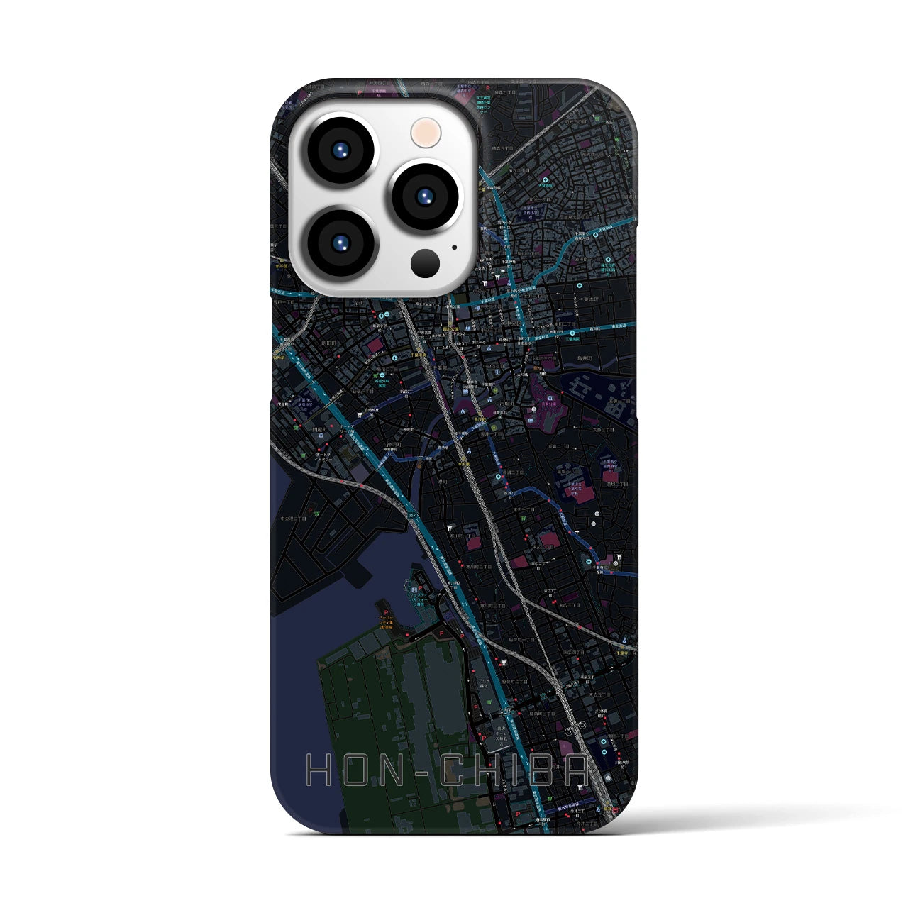 【本千葉(千葉県)】地図柄iPhoneケース(バックカバータイプ)