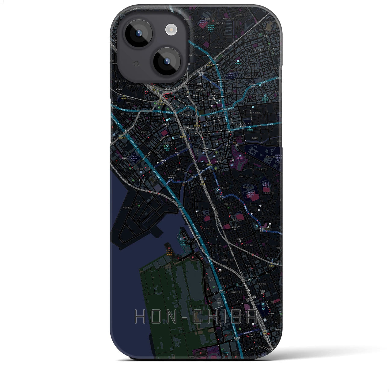 【本千葉(千葉県)】地図柄iPhoneケース(バックカバータイプ)