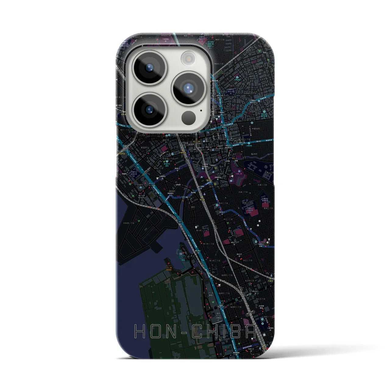 【本千葉(千葉県)】地図柄iPhoneケース(バックカバータイプ)