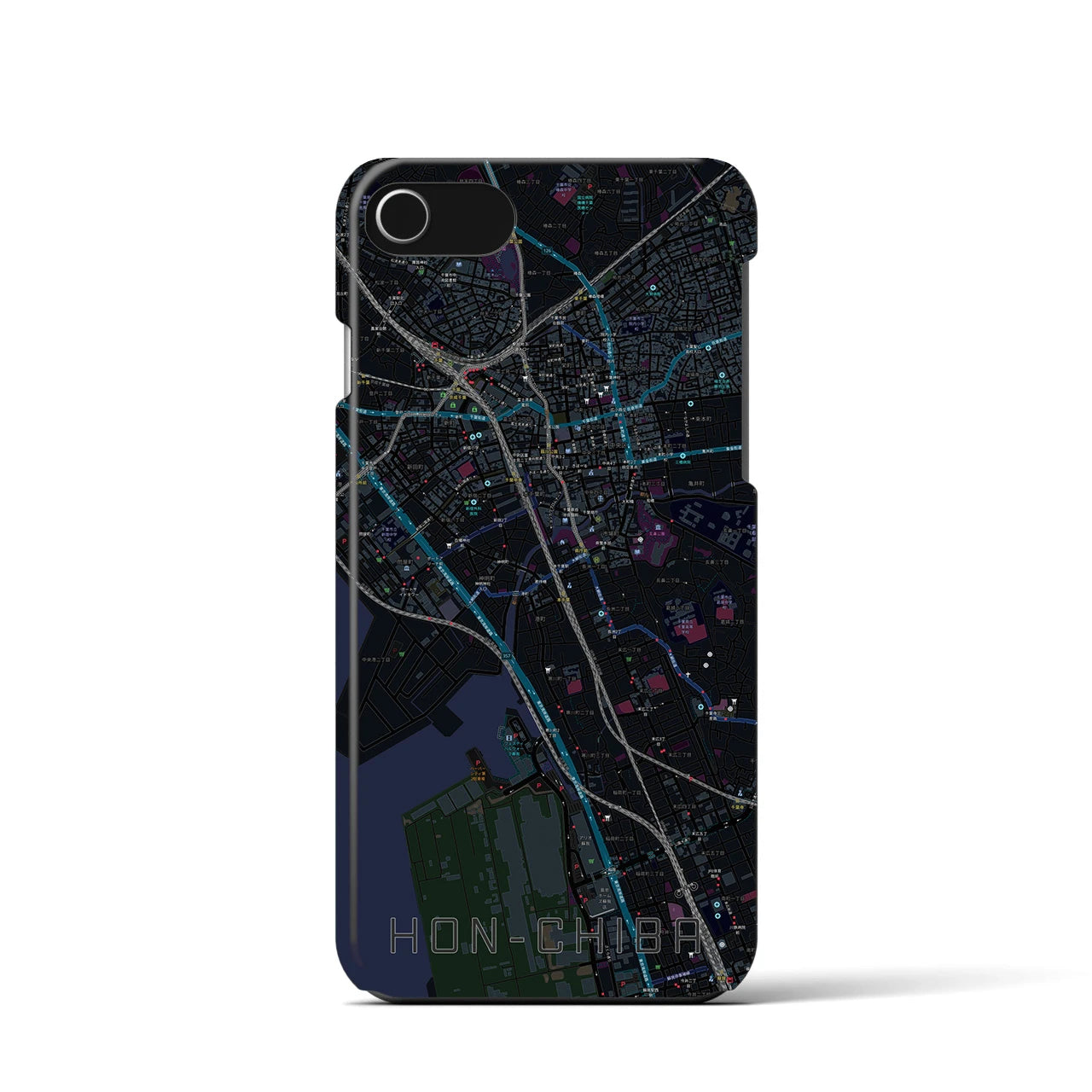 【本千葉(千葉県)】地図柄iPhoneケース(バックカバータイプ)