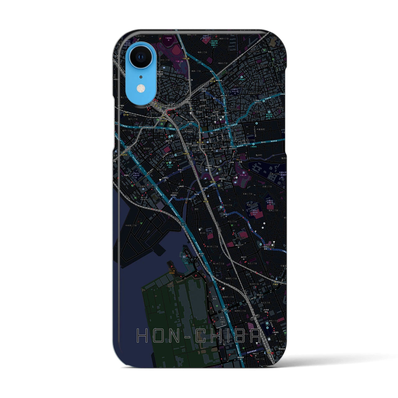 【本千葉(千葉県)】地図柄iPhoneケース(バックカバータイプ)