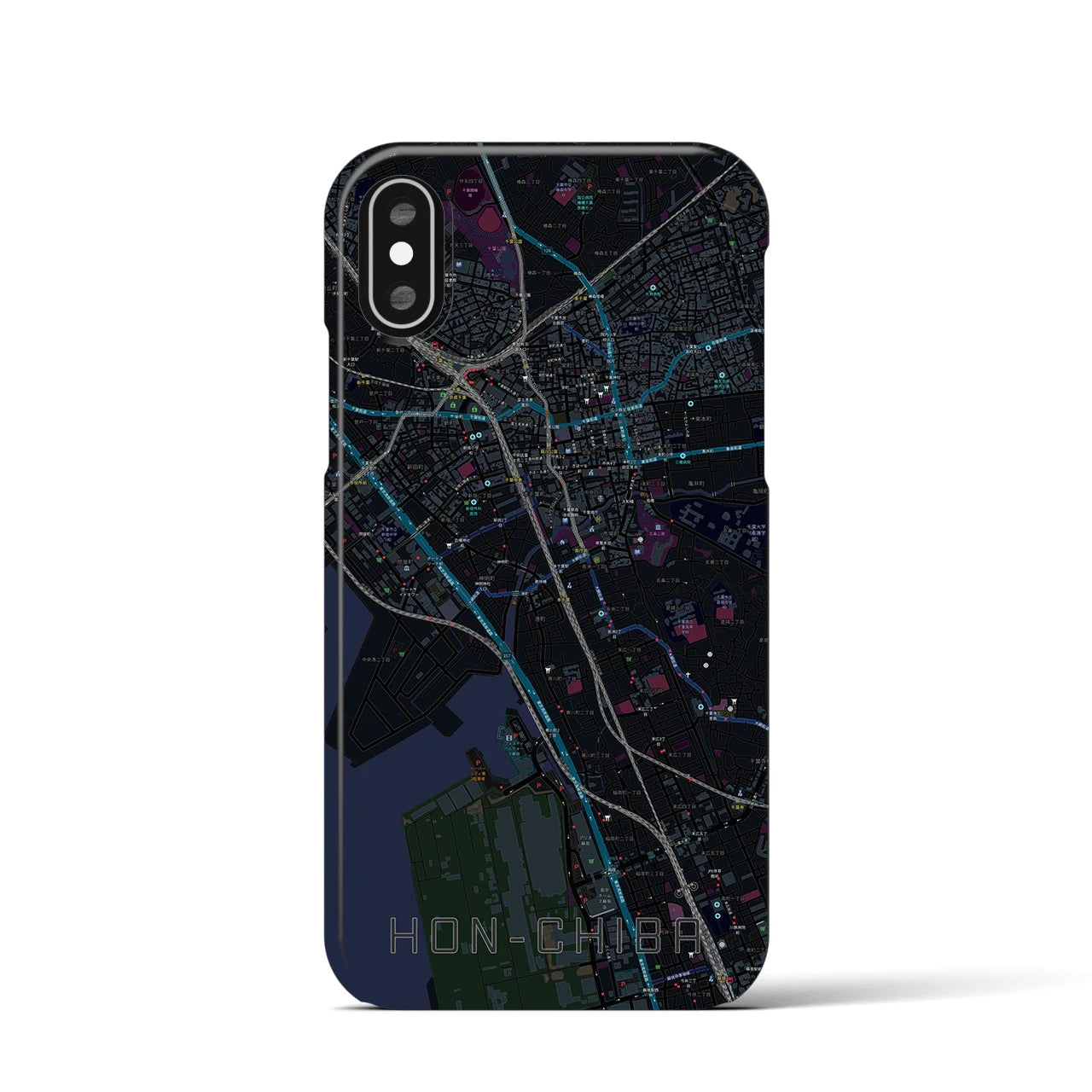 【本千葉(千葉県)】地図柄iPhoneケース(バックカバータイプ)