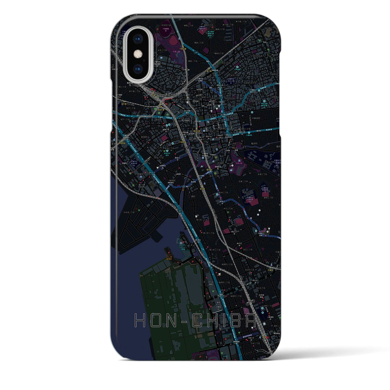 【本千葉(千葉県)】地図柄iPhoneケース(バックカバータイプ)