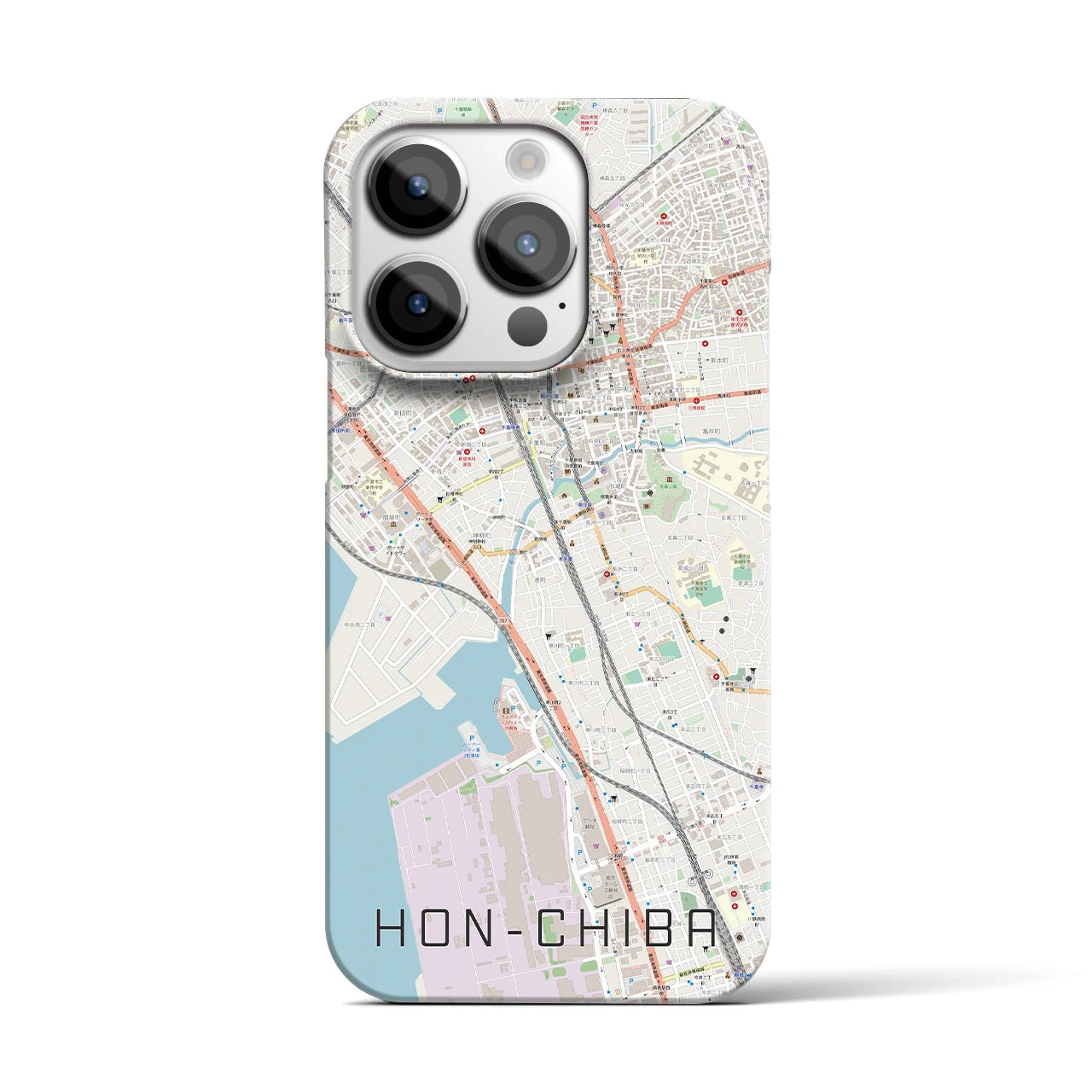 【本千葉(千葉県)】地図柄iPhoneケース(バックカバータイプ)