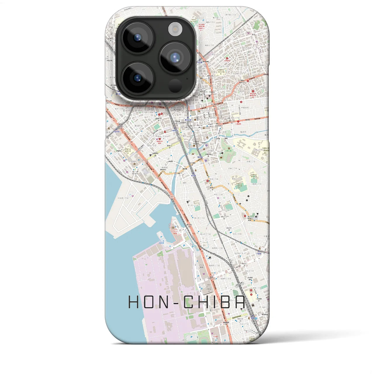 【本千葉(千葉県)】地図柄iPhoneケース(バックカバータイプ)