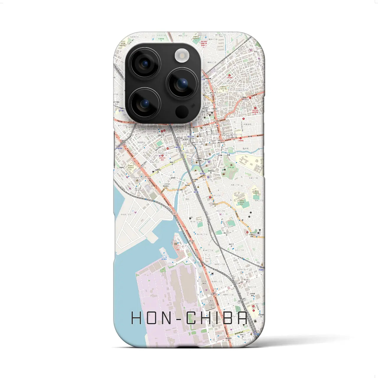 【本千葉(千葉県)】地図柄iPhoneケース(バックカバータイプ)