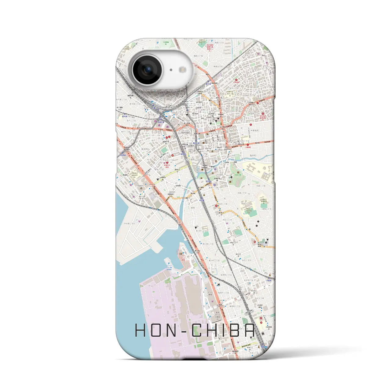 【本千葉(千葉県)】地図柄iPhoneケース(バックカバータイプ)