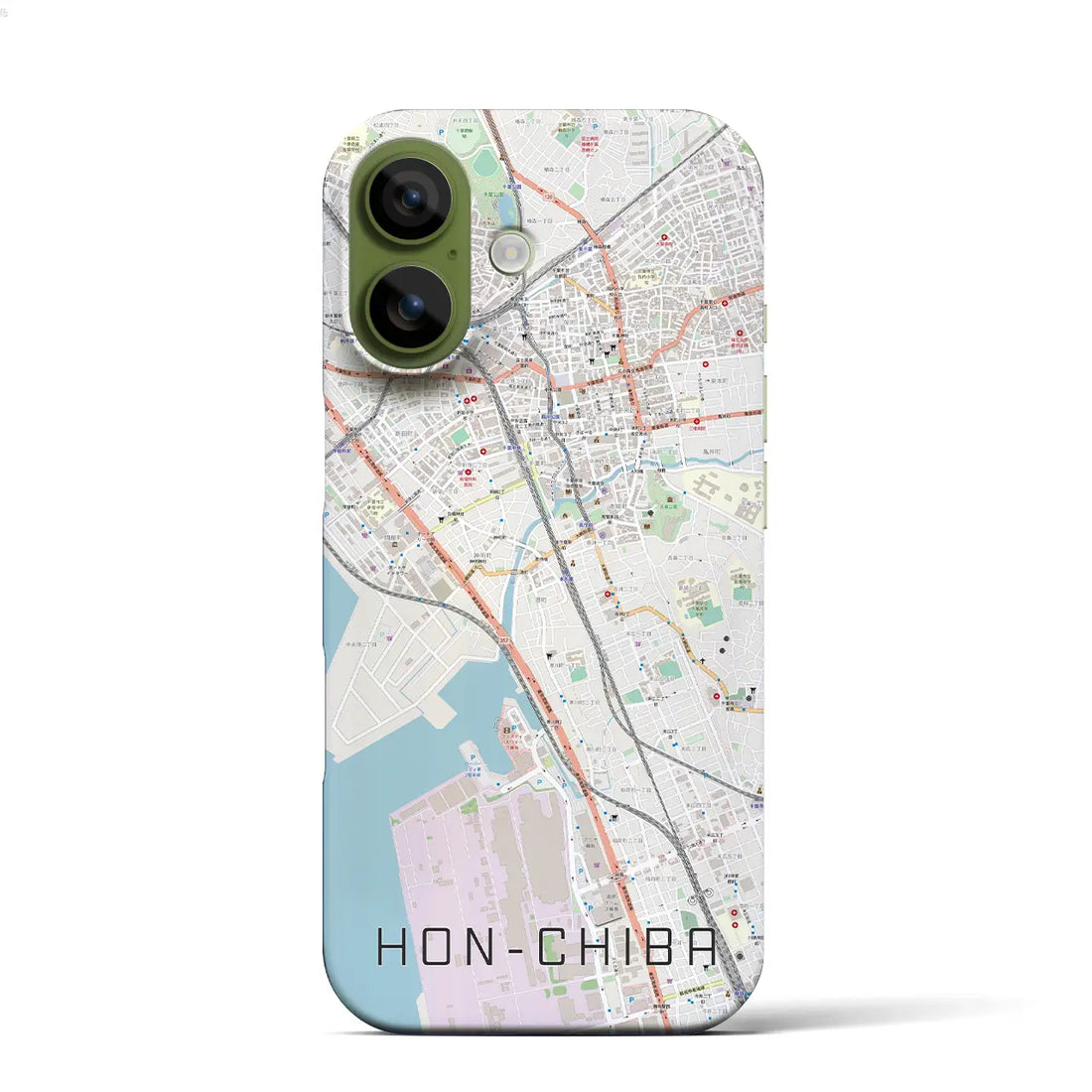 【本千葉(千葉県)】地図柄iPhoneケース(バックカバータイプ)ナチュラル・iPhone 17 Pro Max 用