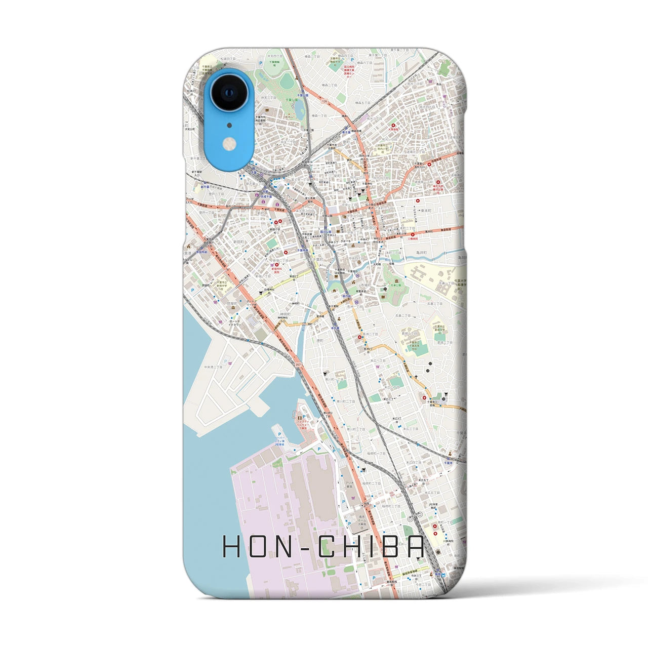 【本千葉(千葉県)】地図柄iPhoneケース(バックカバータイプ)