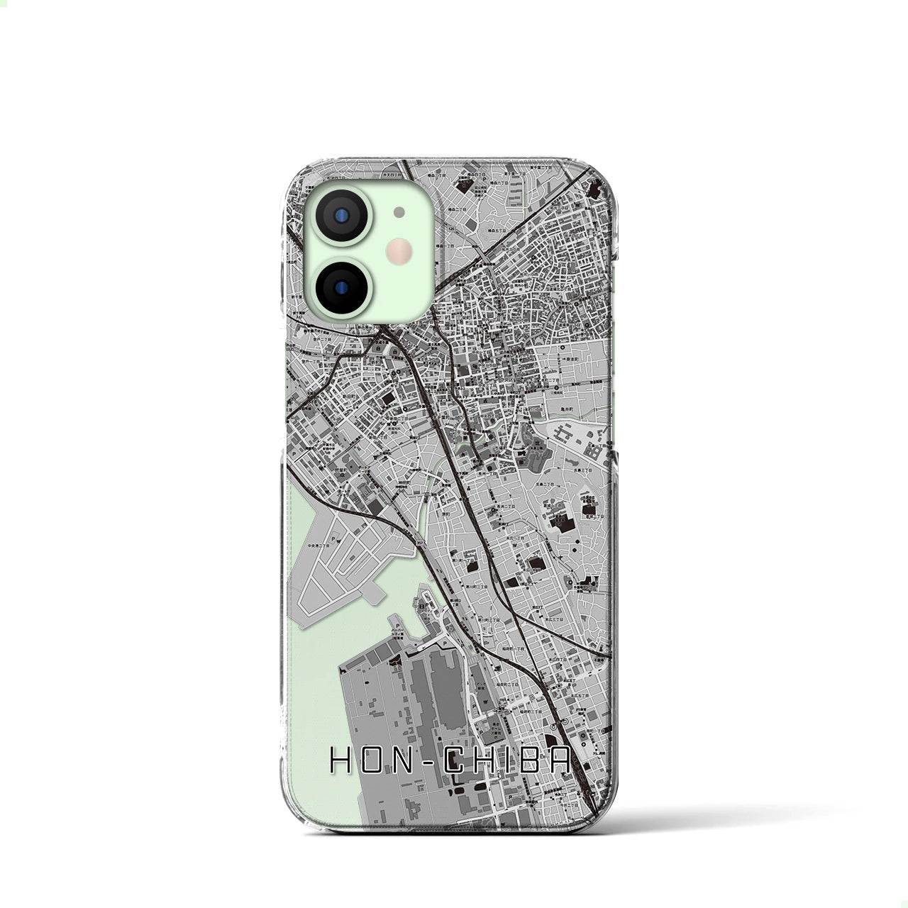 【本千葉(千葉県)】地図柄iPhoneケース(クリアタイプ)