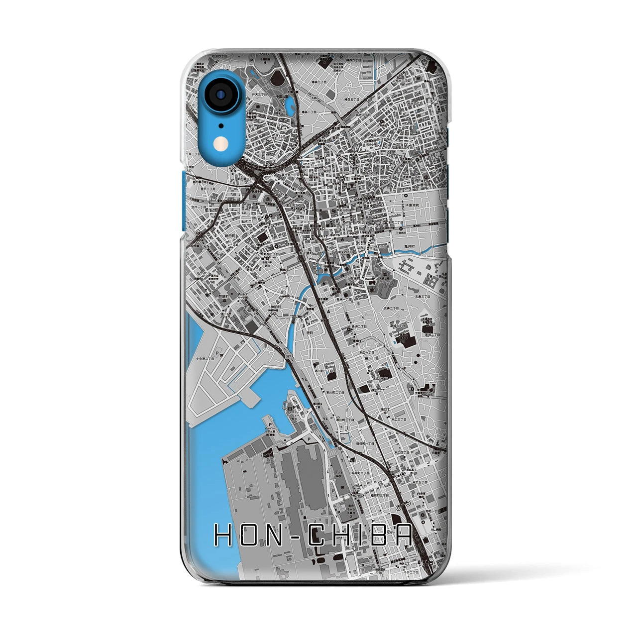 【本千葉(千葉県)】地図柄iPhoneケース(クリアタイプ)