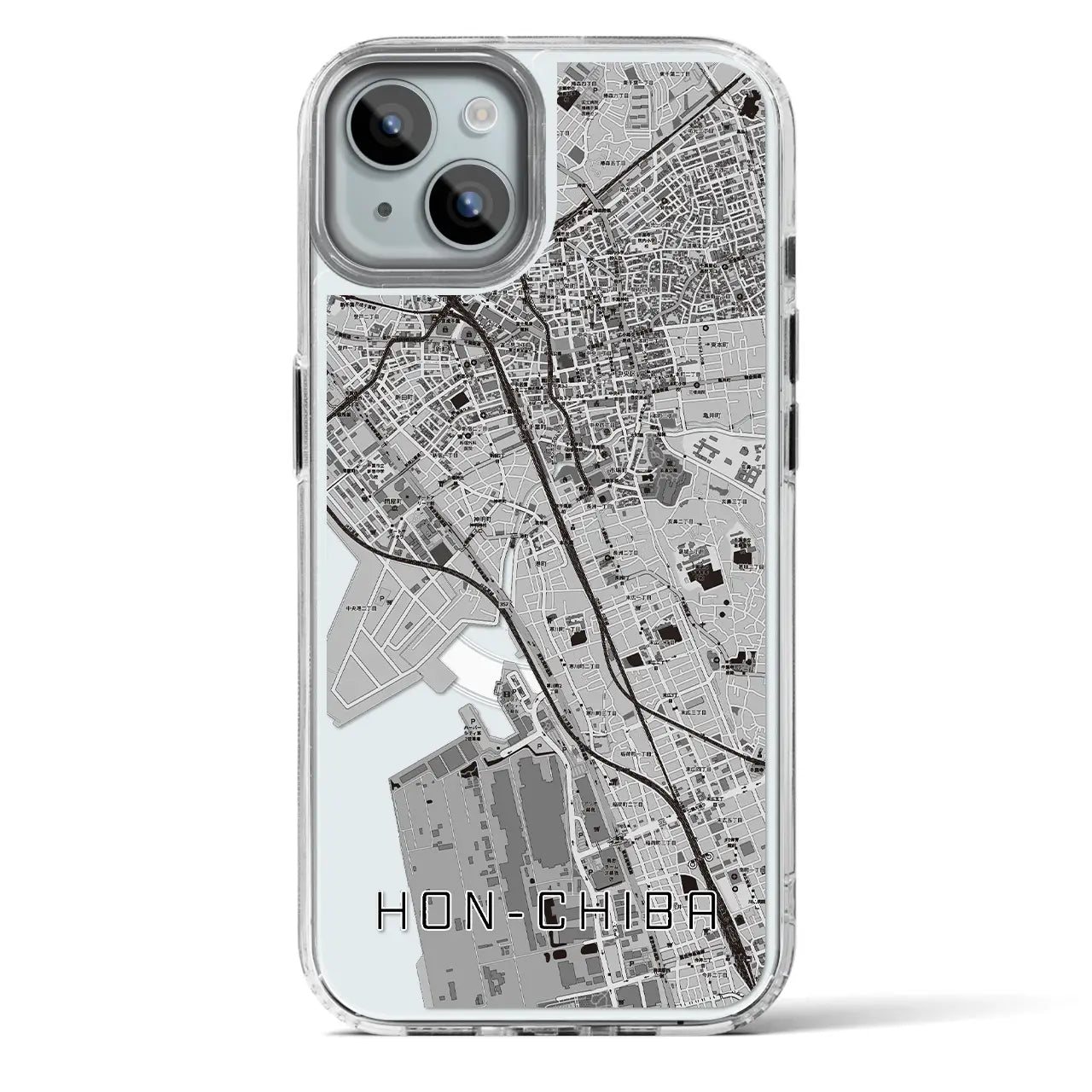 【本千葉(千葉県)】地図柄iPhoneケース(MagSafeタイプ)