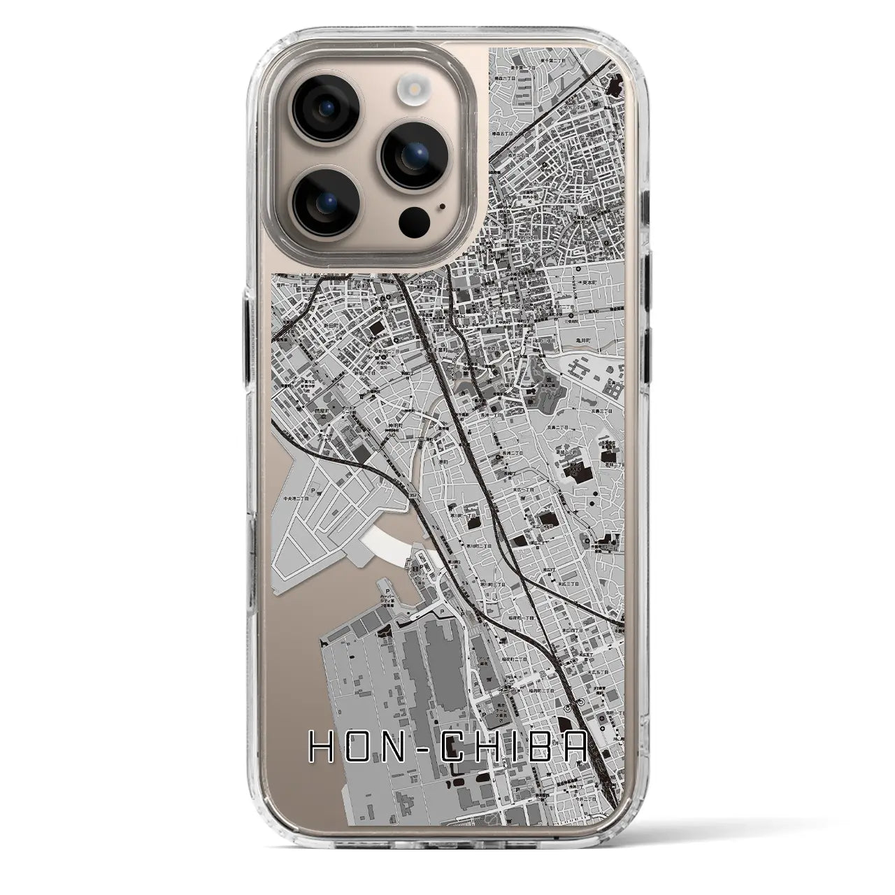 【本千葉(千葉県)】地図柄iPhoneケース(MagSafeタイプ)