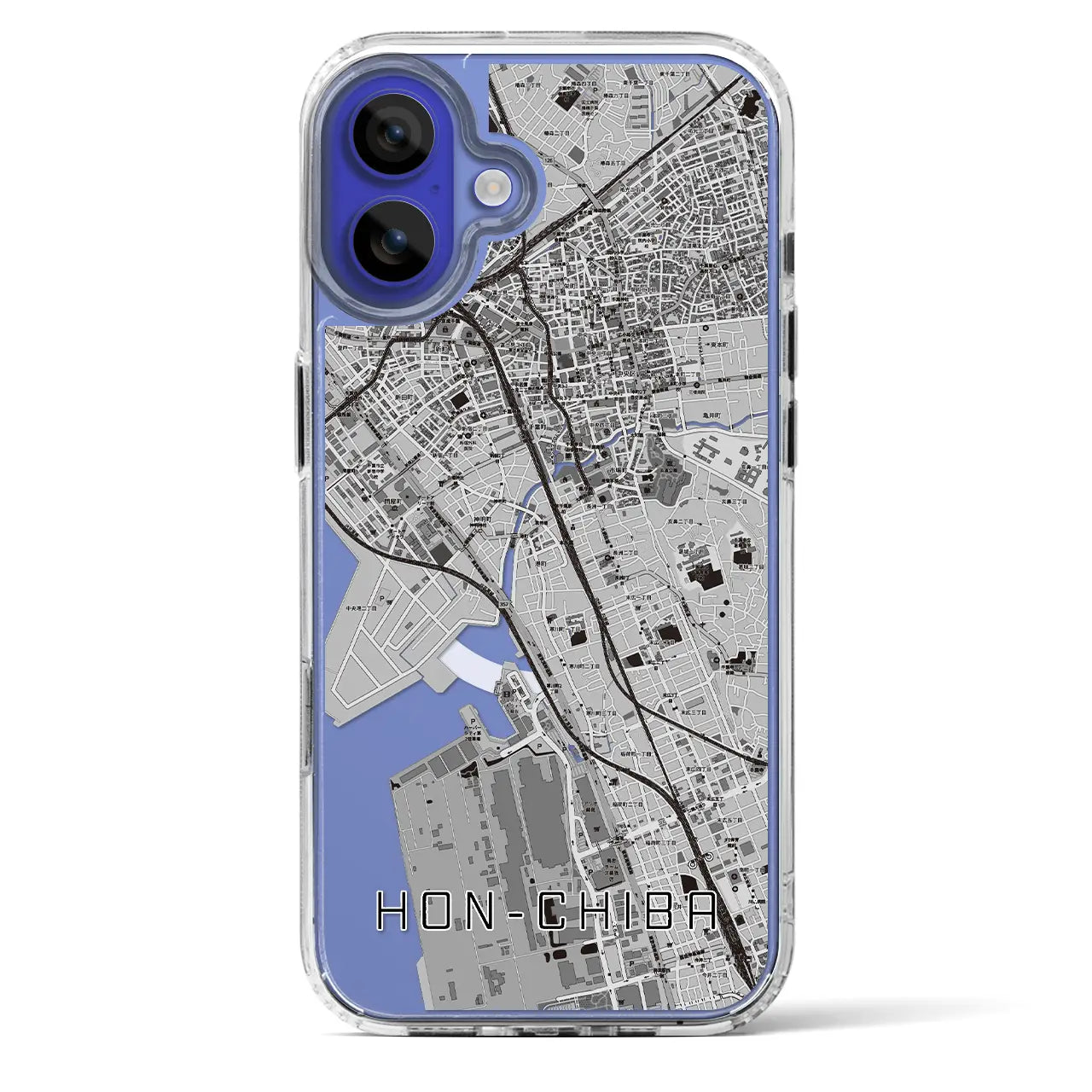 【本千葉(千葉県)】地図柄iPhoneケース(MagSafeタイプ)