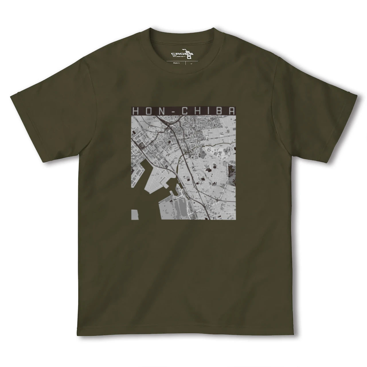 【本千葉(千葉県)】地図柄ヘビーウェイトTシャツ