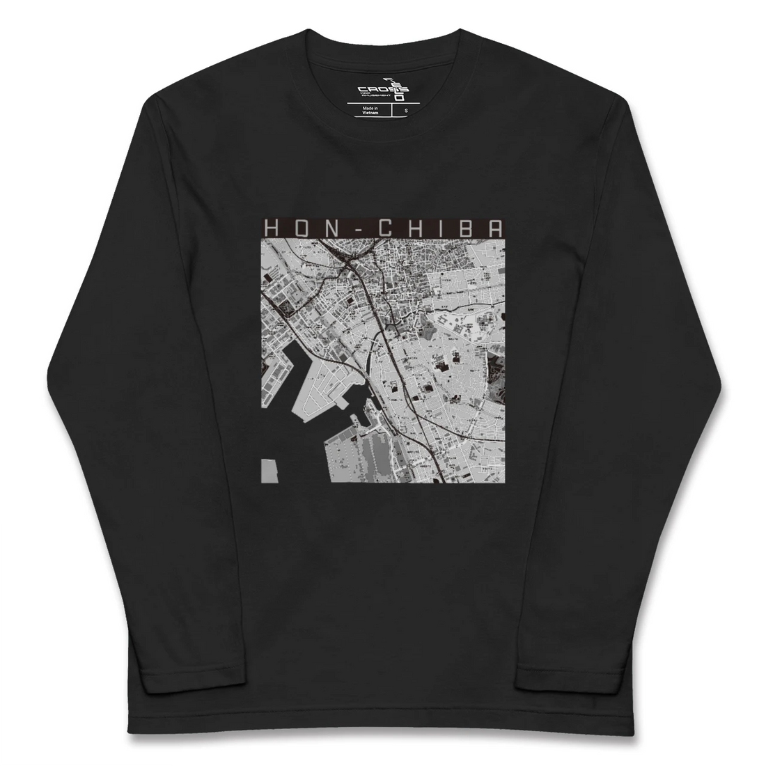 【本千葉(千葉県)】地図柄ロングスリーブTシャツ