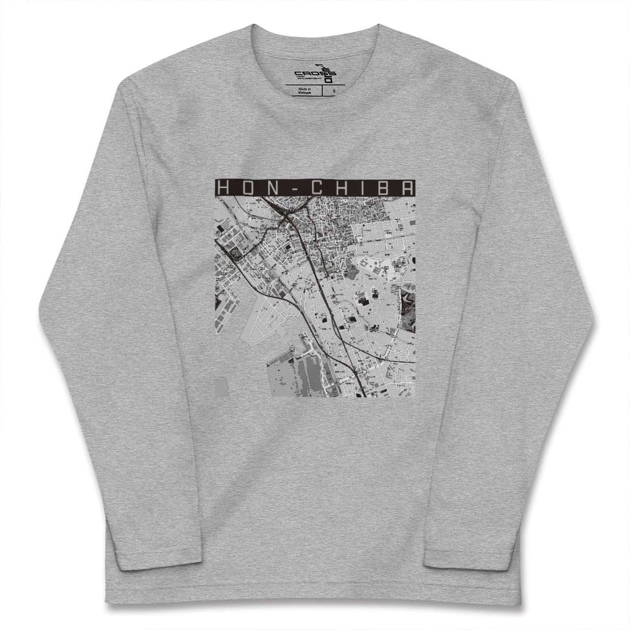 【本千葉(千葉県)】地図柄ロングスリーブTシャツ