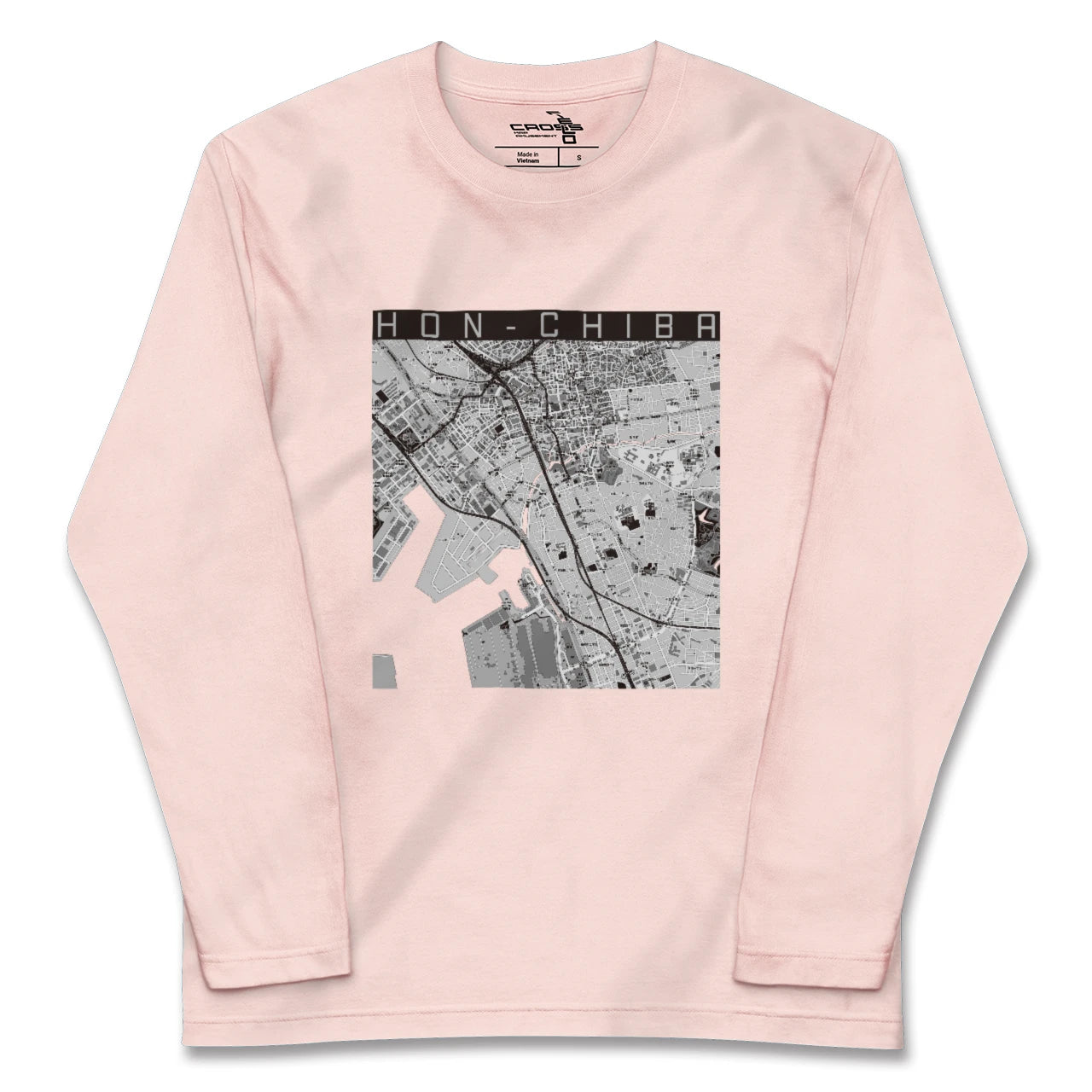 【本千葉(千葉県)】地図柄ロングスリーブTシャツ