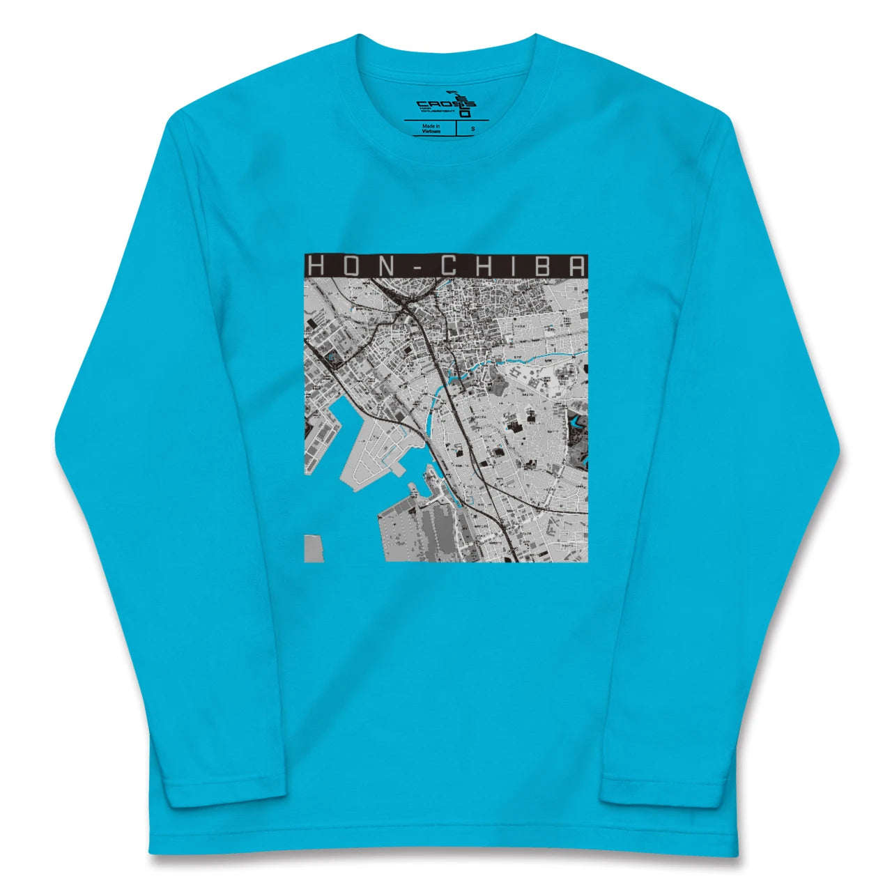 【本千葉(千葉県)】地図柄ロングスリーブTシャツ