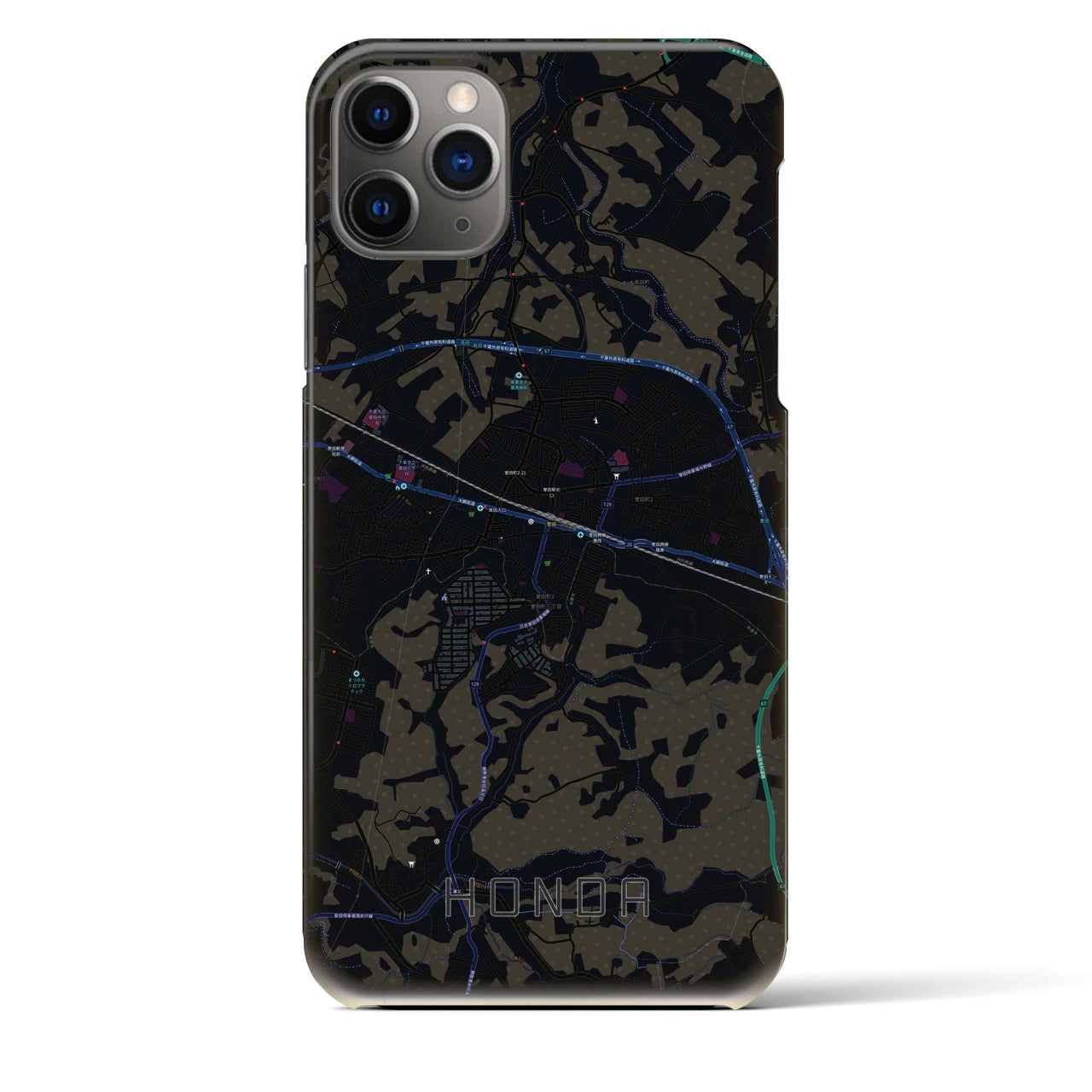 【誉田(千葉県)】地図柄iPhoneケース(バックカバータイプ)