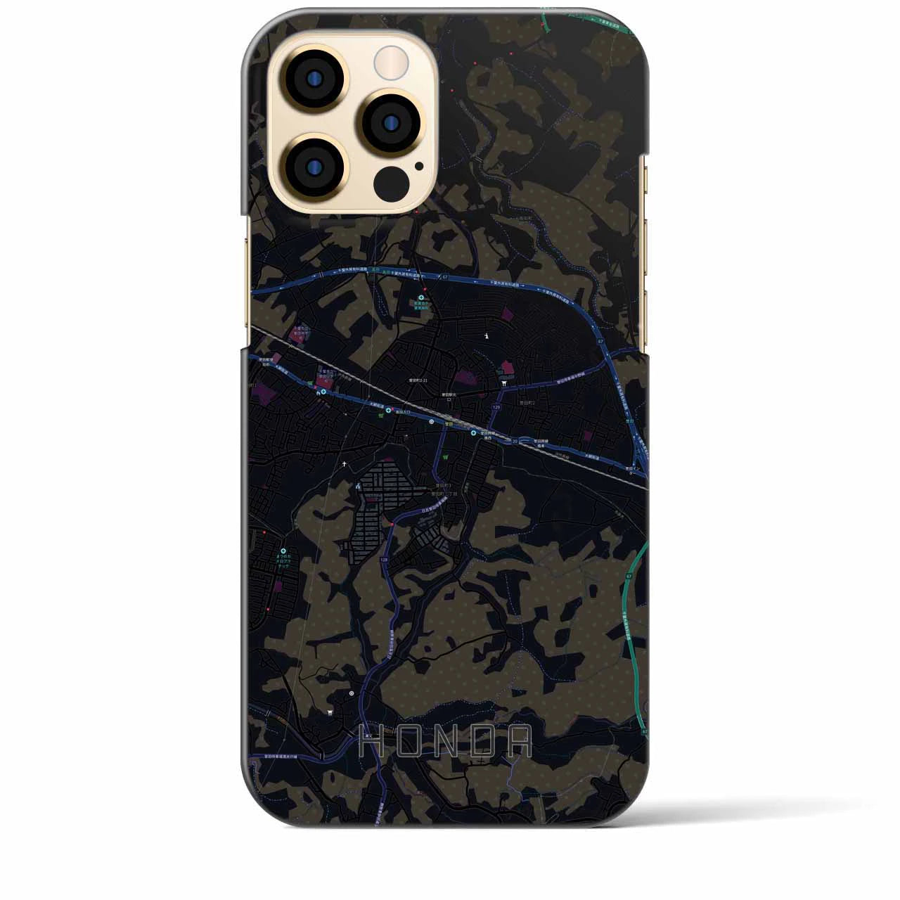 【誉田(千葉県)】地図柄iPhoneケース(バックカバータイプ)