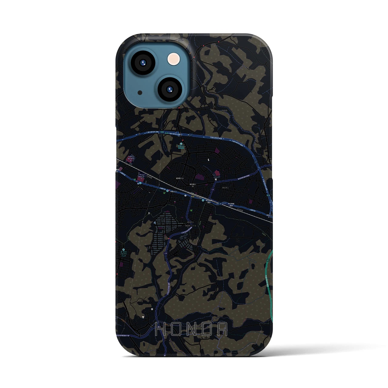 【誉田(千葉県)】地図柄iPhoneケース(バックカバータイプ)