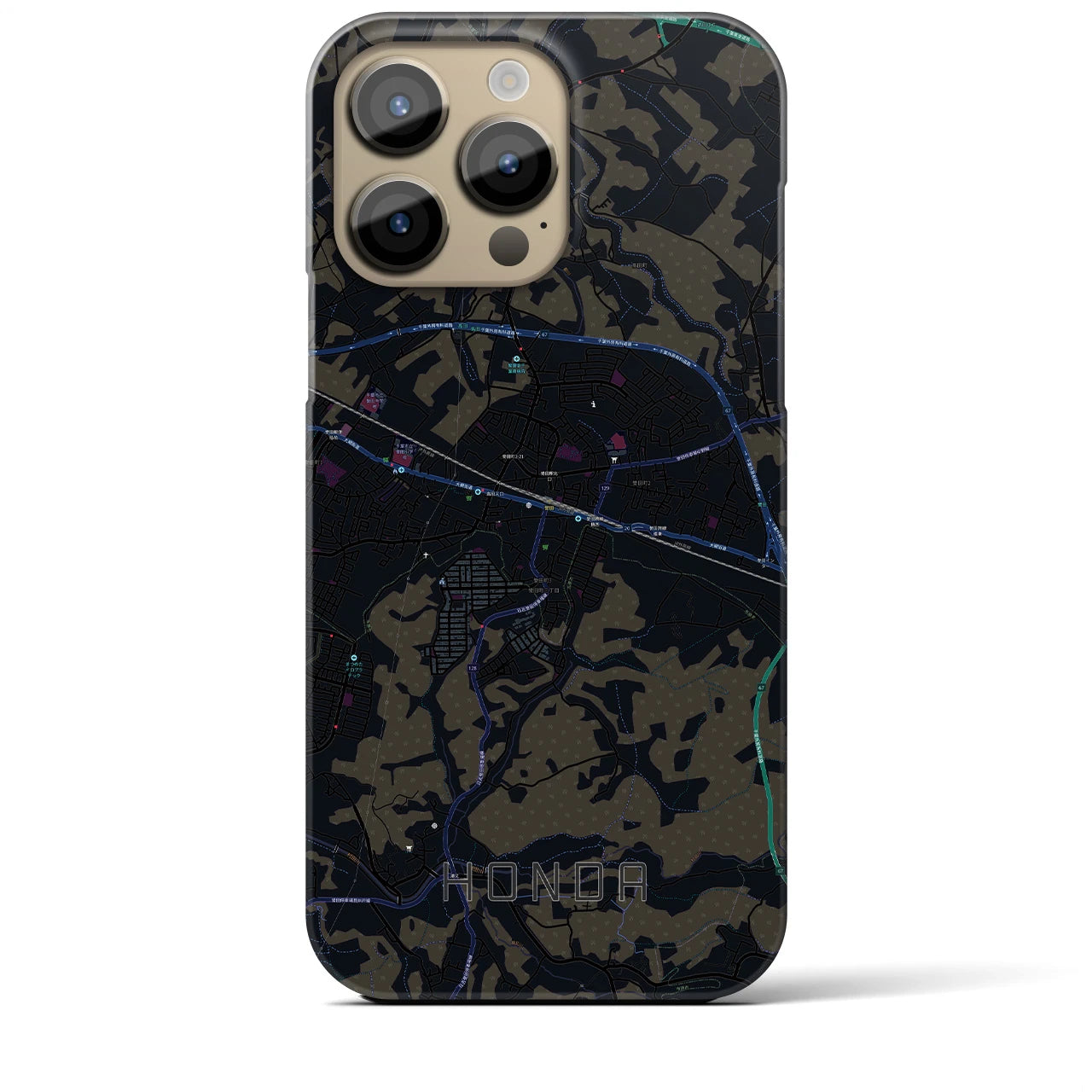 【誉田(千葉県)】地図柄iPhoneケース(バックカバータイプ)