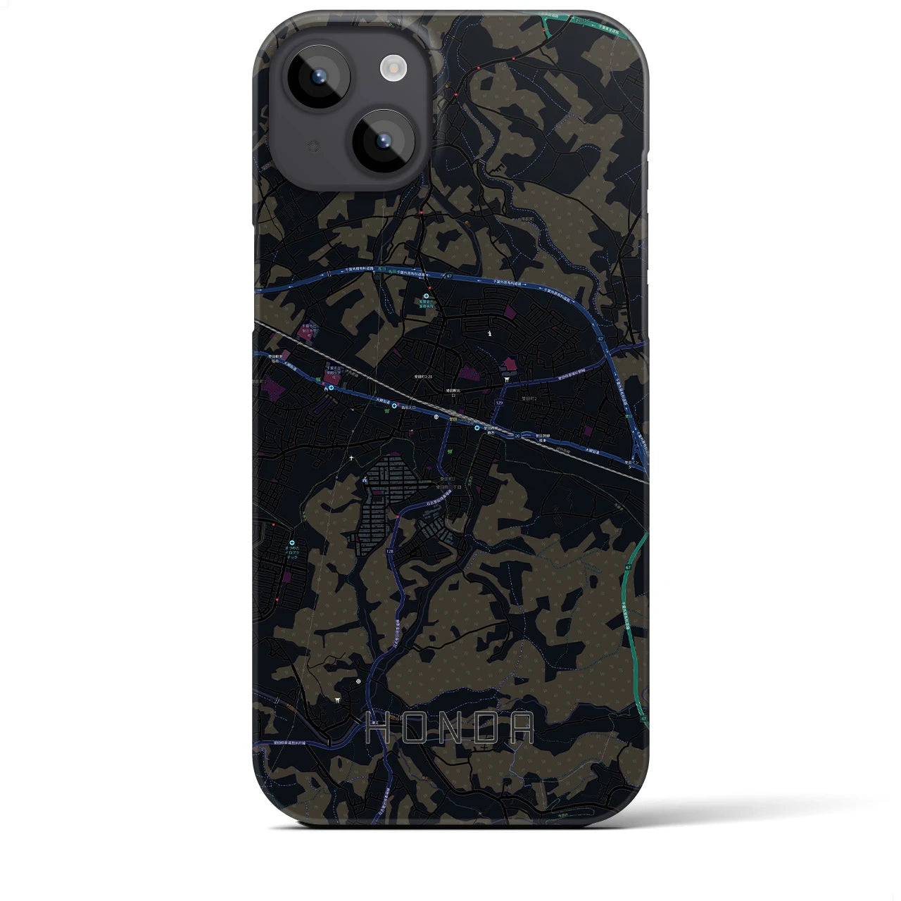 【誉田(千葉県)】地図柄iPhoneケース(バックカバータイプ)