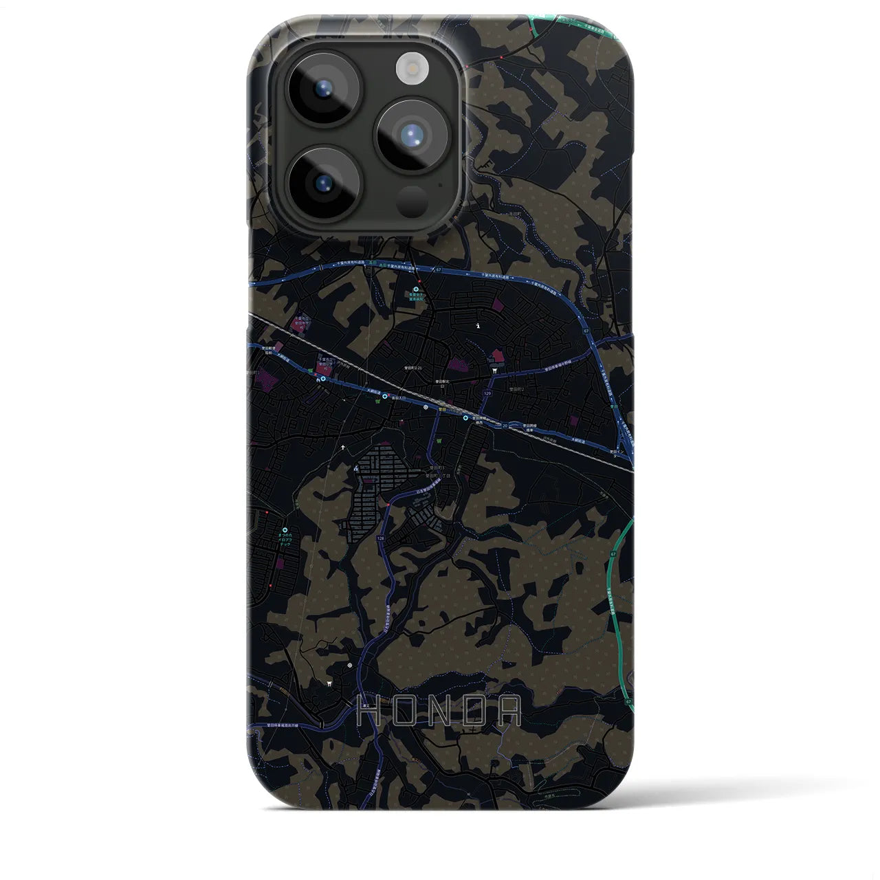 【誉田(千葉県)】地図柄iPhoneケース(バックカバータイプ)
