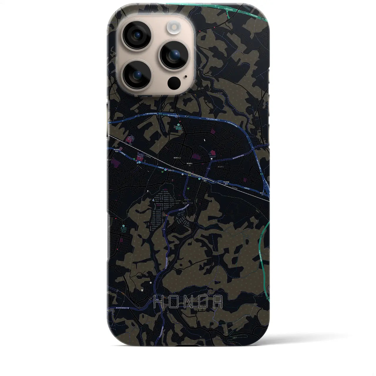 【誉田(千葉県)】地図柄iPhoneケース(バックカバータイプ)