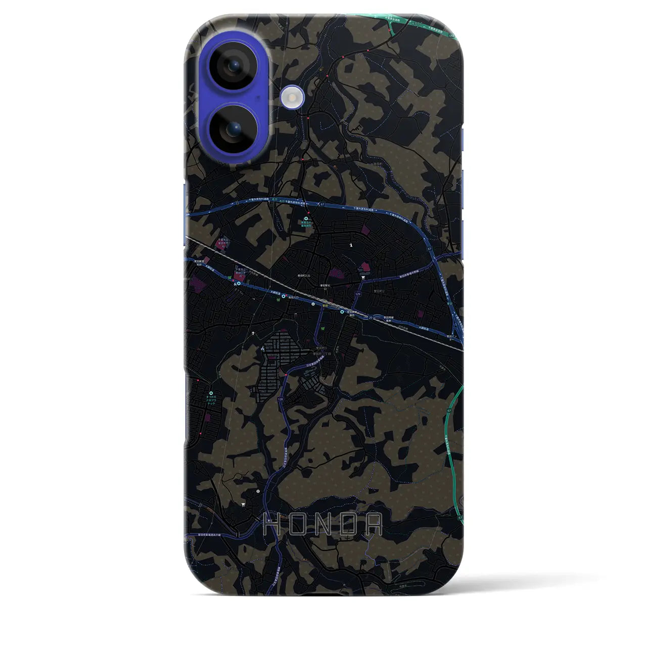 【誉田(千葉県)】地図柄iPhoneケース(バックカバータイプ)