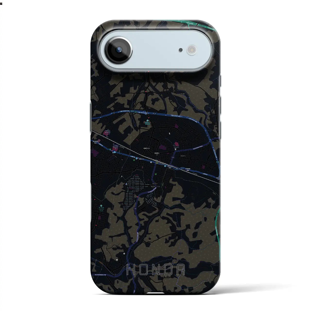 【誉田(千葉県)】地図柄iPhoneケース(バックカバータイプ)