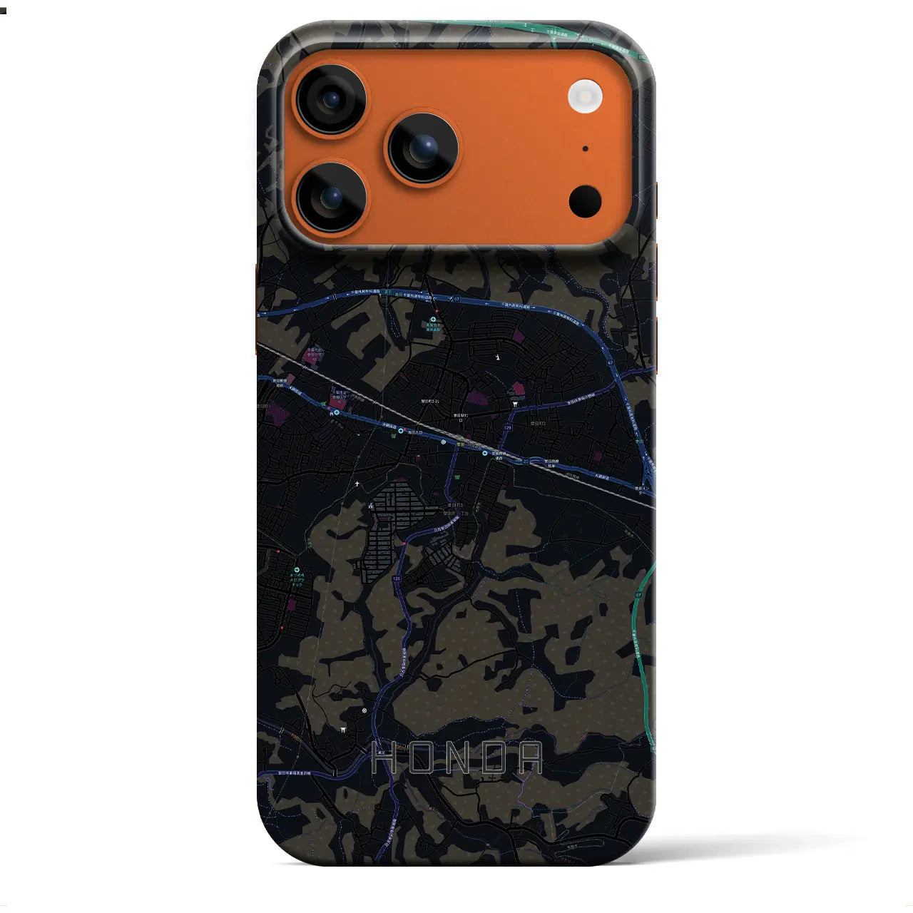 【誉田(千葉県)】地図柄iPhoneケース(バックカバータイプ)