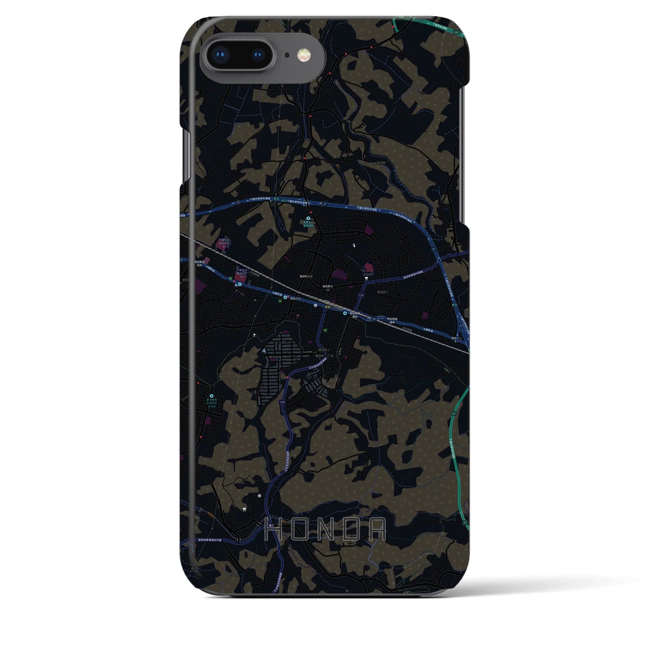 【誉田(千葉県)】地図柄iPhoneケース(バックカバータイプ)