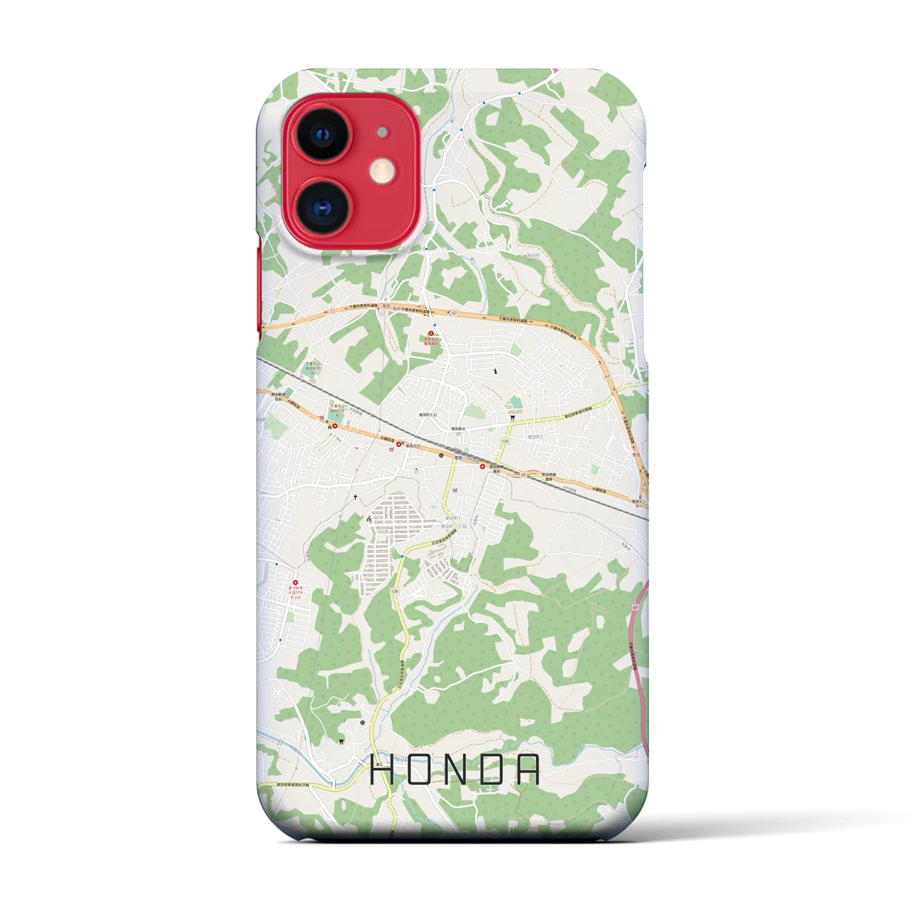 【誉田(千葉県)】地図柄iPhoneケース(バックカバータイプ)