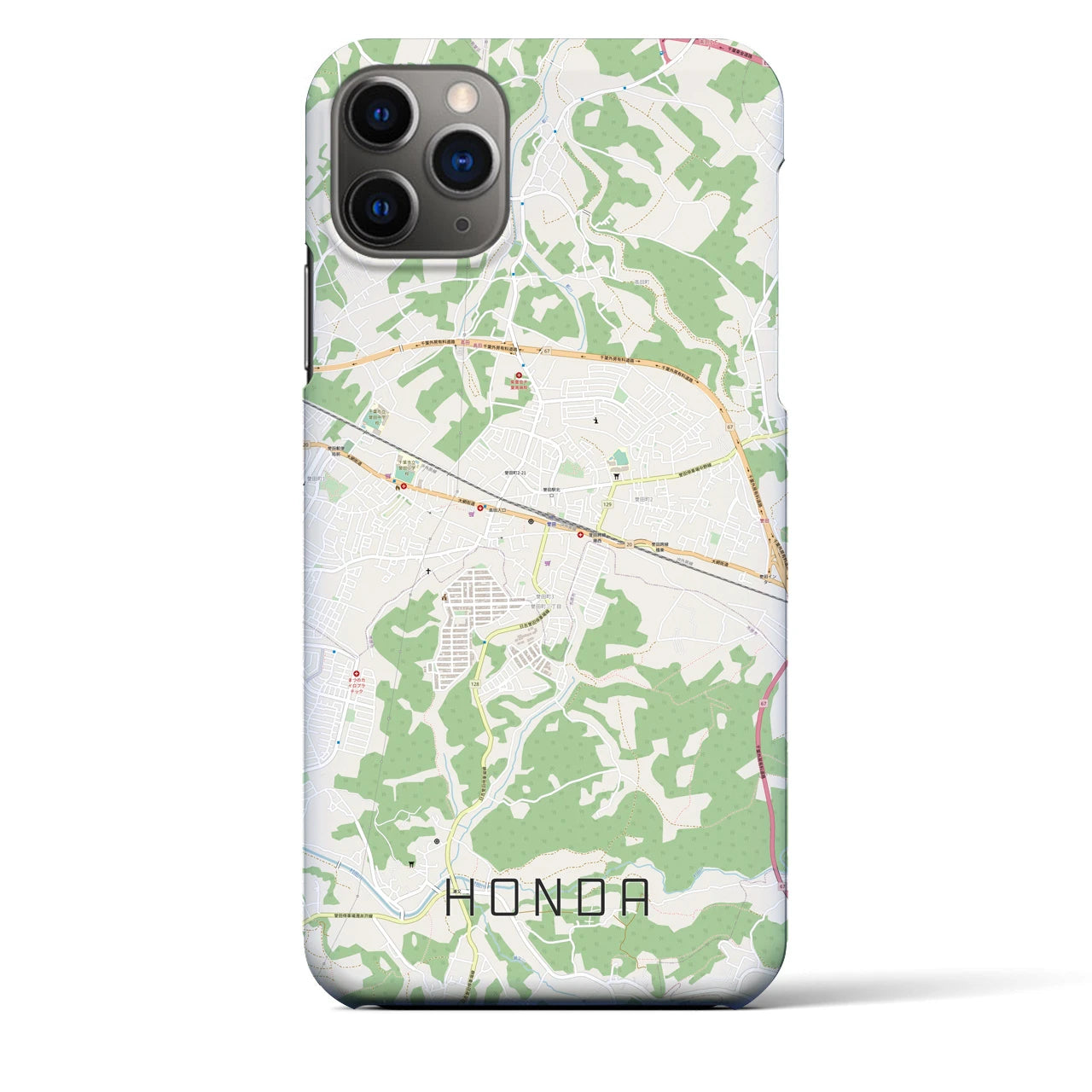 【誉田(千葉県)】地図柄iPhoneケース(バックカバータイプ)