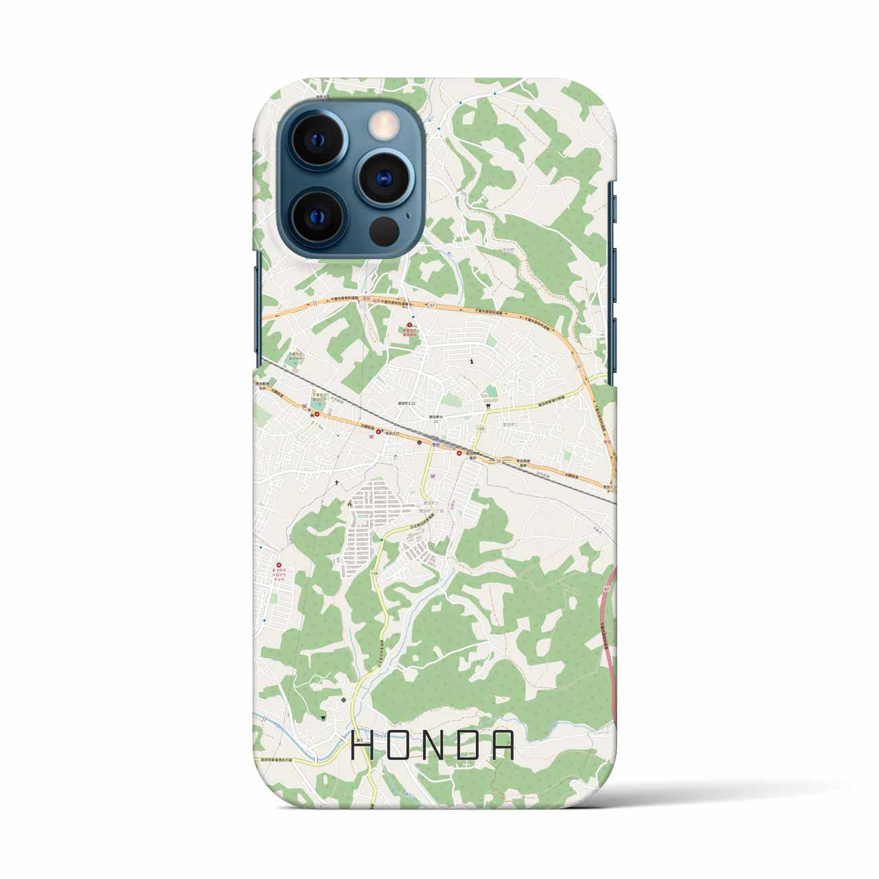 【誉田(千葉県)】地図柄iPhoneケース(バックカバータイプ)