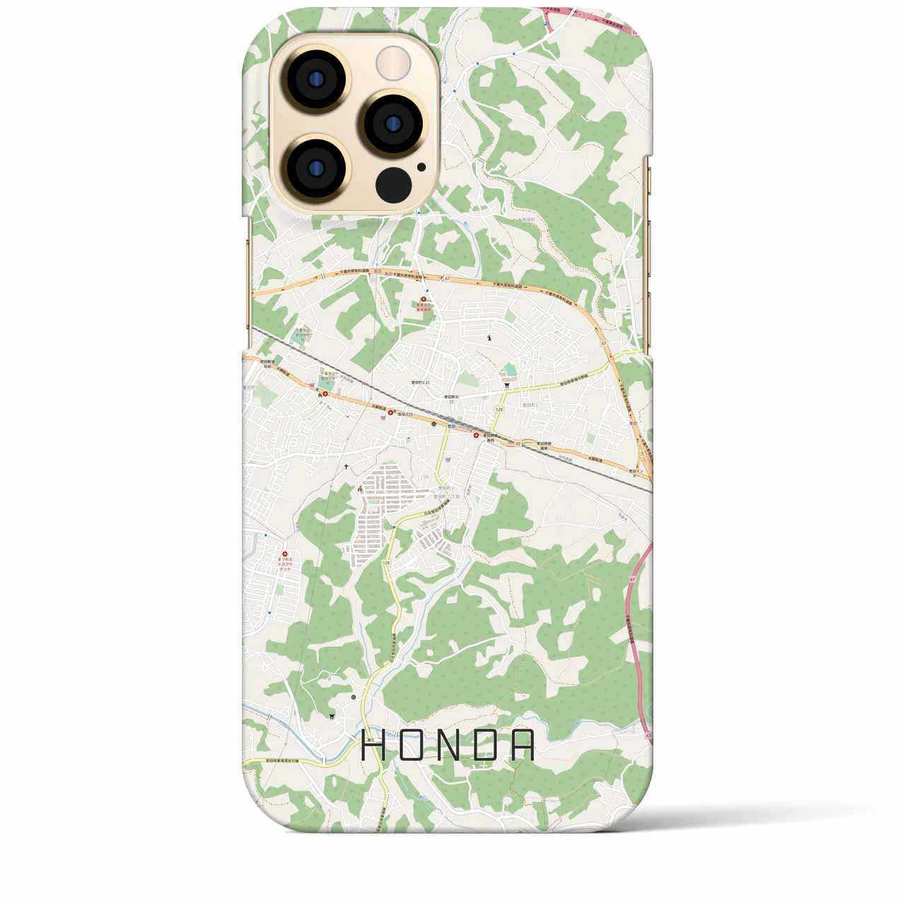 【誉田(千葉県)】地図柄iPhoneケース(バックカバータイプ)
