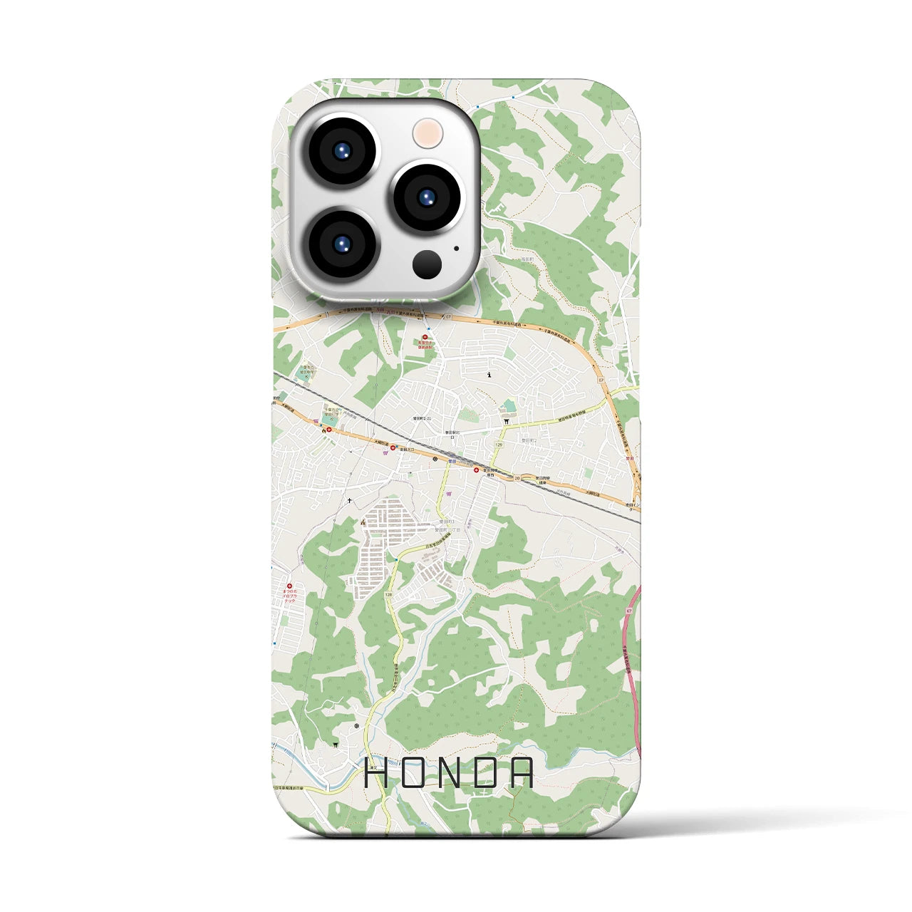 【誉田(千葉県)】地図柄iPhoneケース(バックカバータイプ)