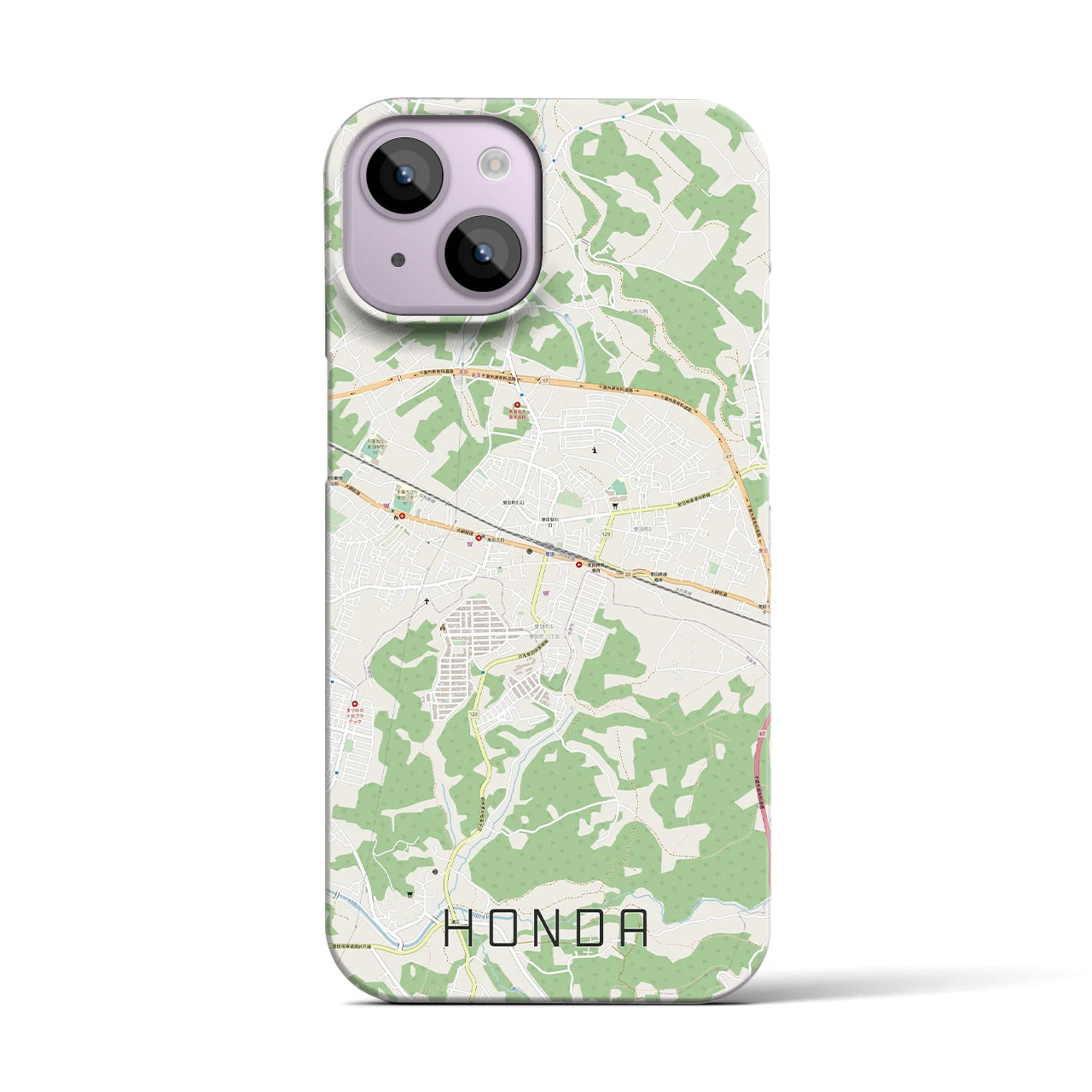 【誉田(千葉県)】地図柄iPhoneケース(バックカバータイプ)