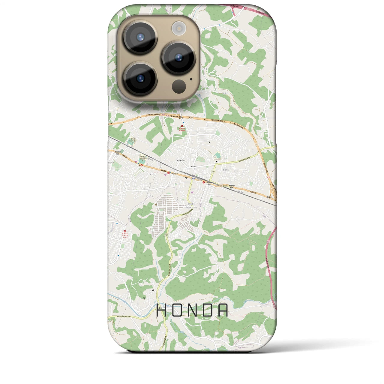 【誉田(千葉県)】地図柄iPhoneケース(バックカバータイプ)