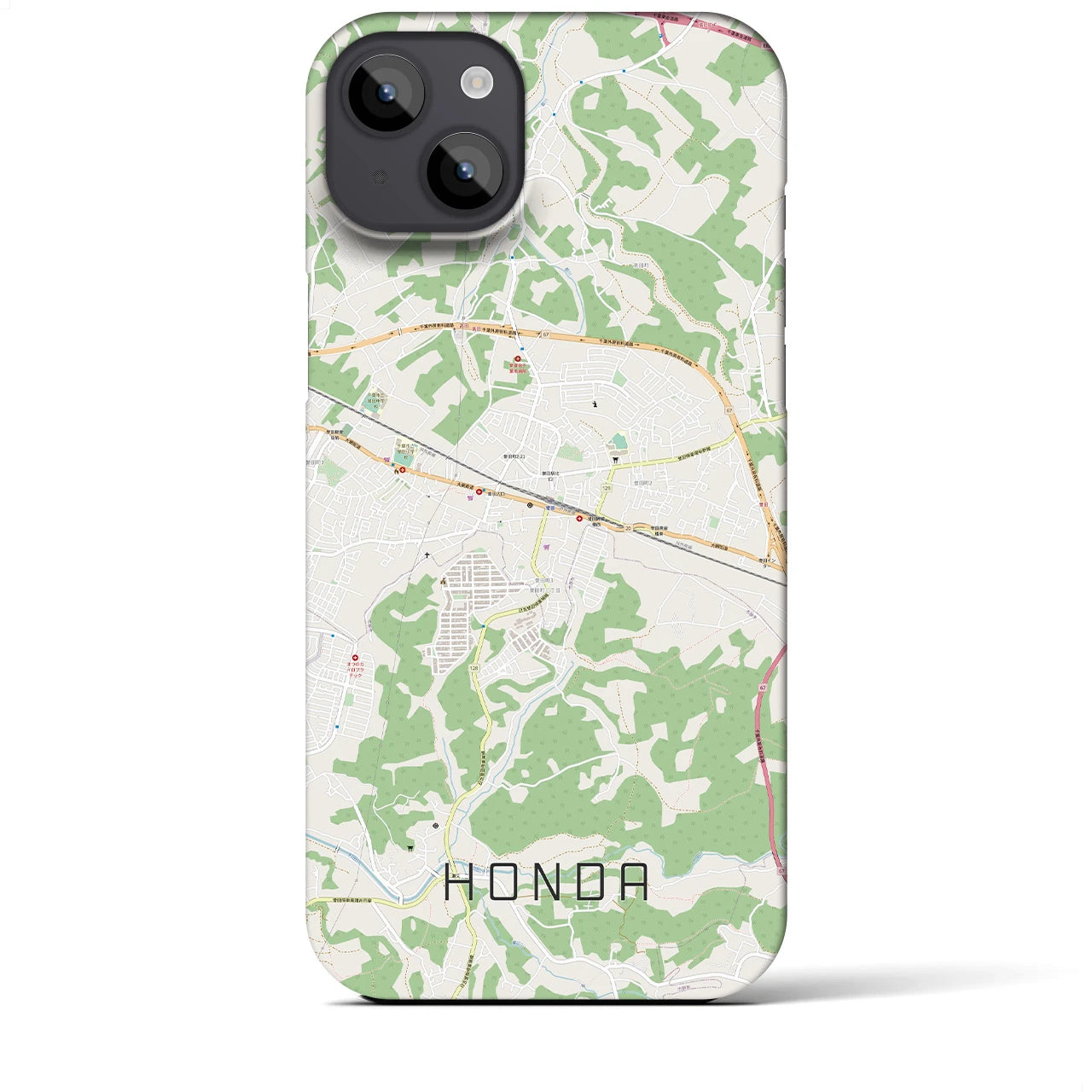 【誉田(千葉県)】地図柄iPhoneケース(バックカバータイプ)