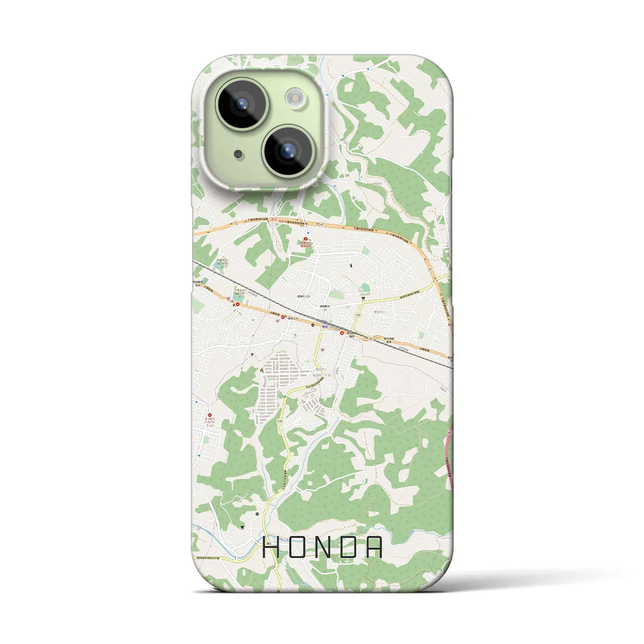 【誉田(千葉県)】地図柄iPhoneケース(バックカバータイプ)