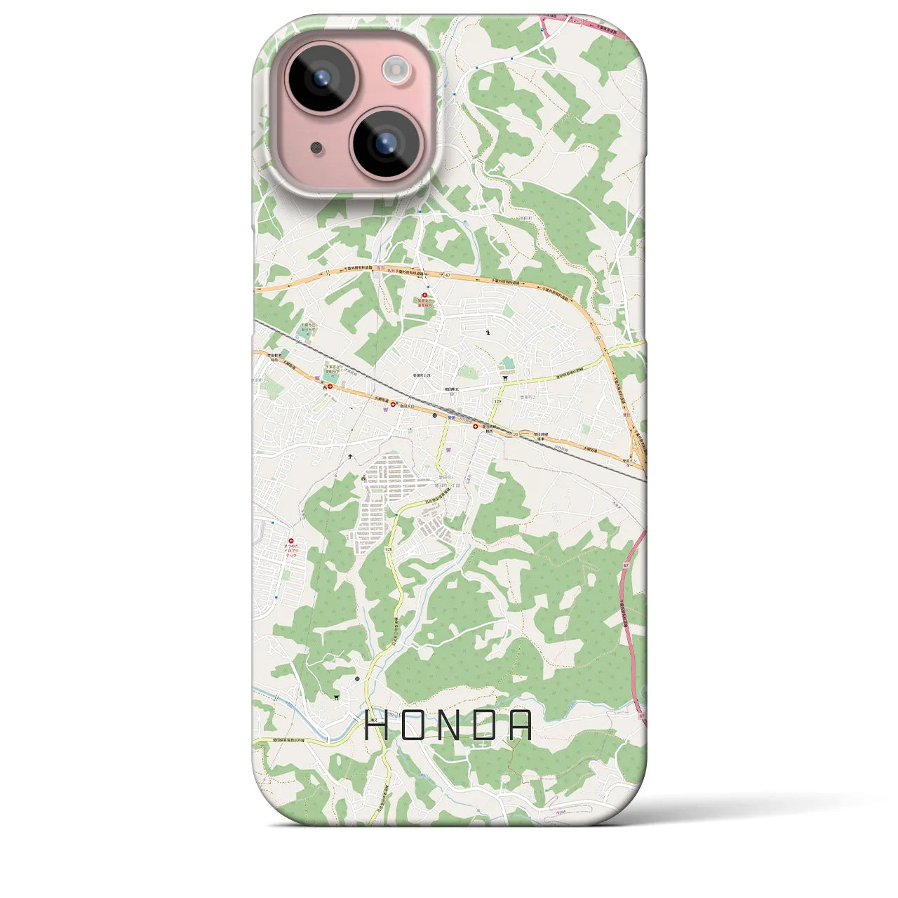 【誉田(千葉県)】地図柄iPhoneケース(バックカバータイプ)