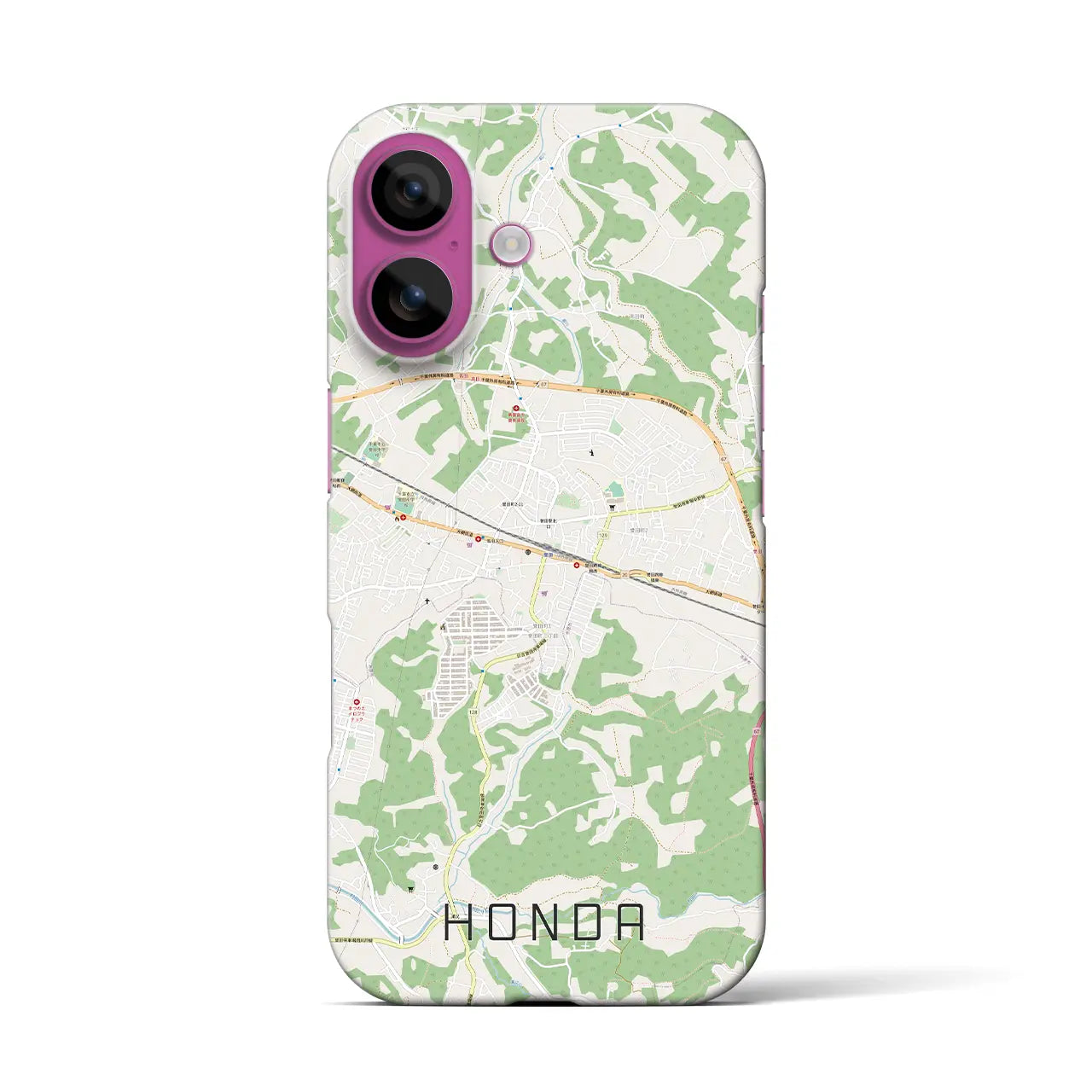 【誉田(千葉県)】地図柄iPhoneケース(バックカバータイプ)