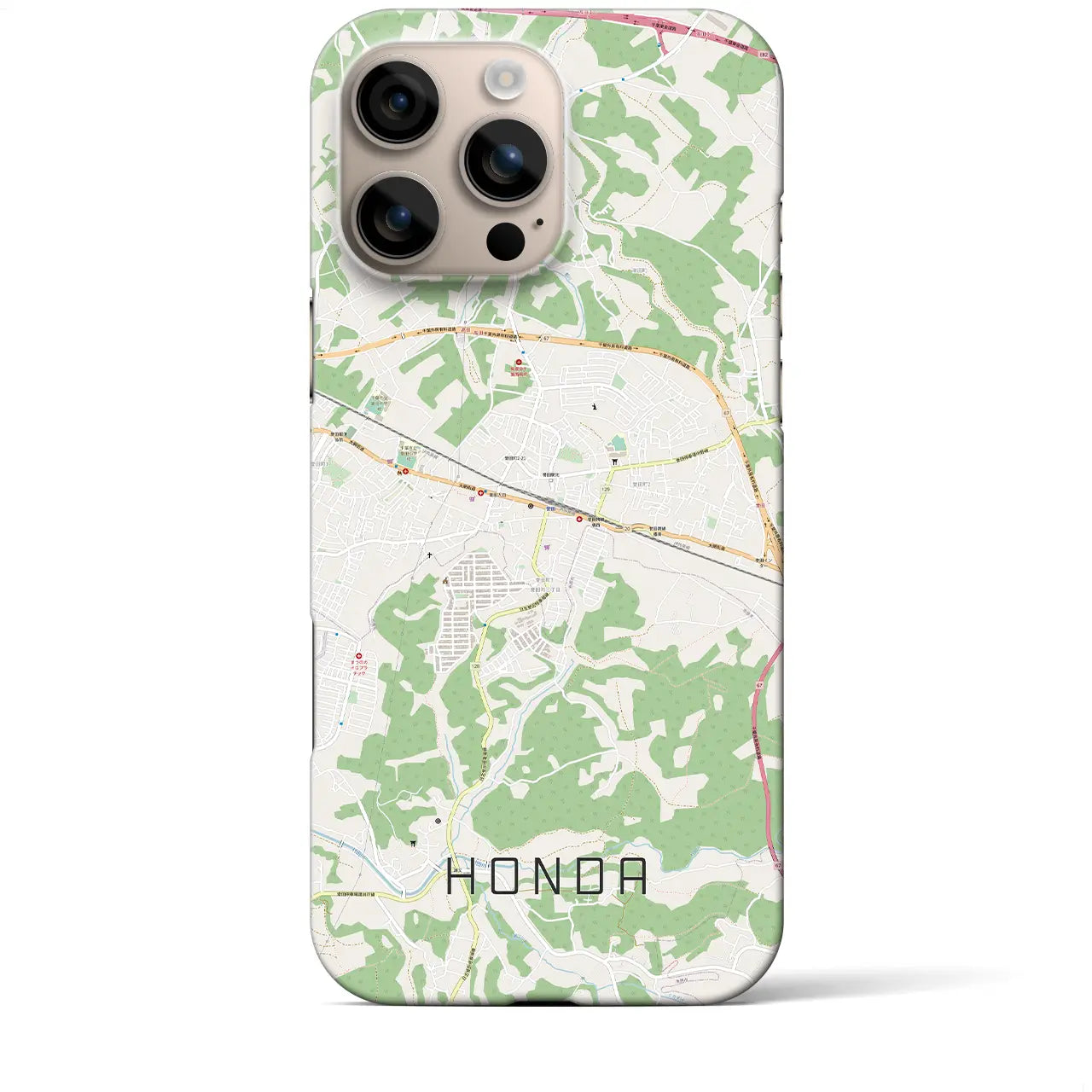 【誉田(千葉県)】地図柄iPhoneケース(バックカバータイプ)